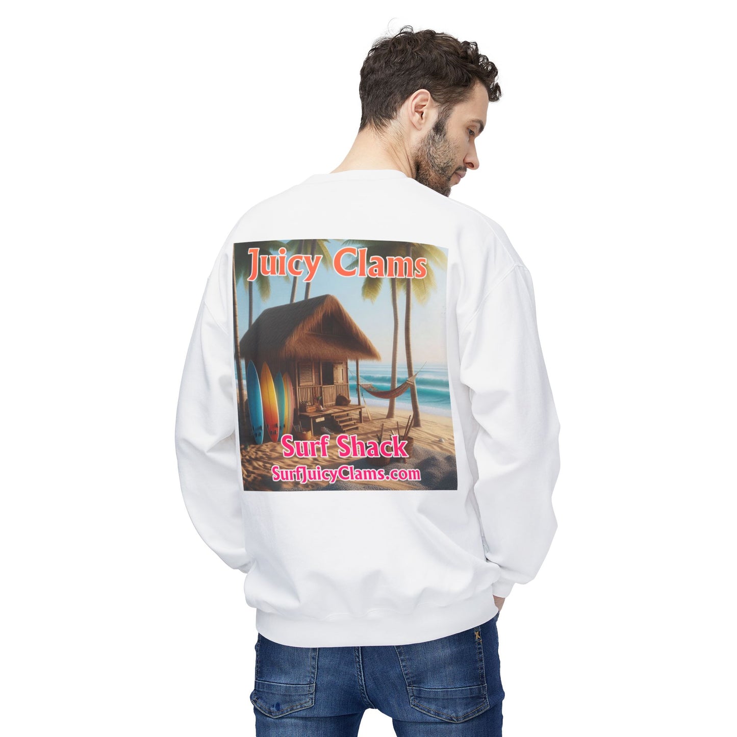 Juicy Clams Unisex Midweight Fleece Crewneck Sweatshirt (S004)