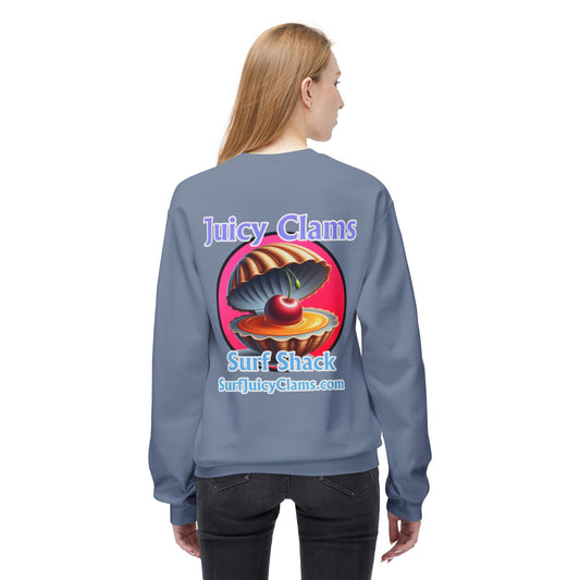 Juicy Clams Unisex Midweight Fleece Crewneck Sweatshirt (L021)