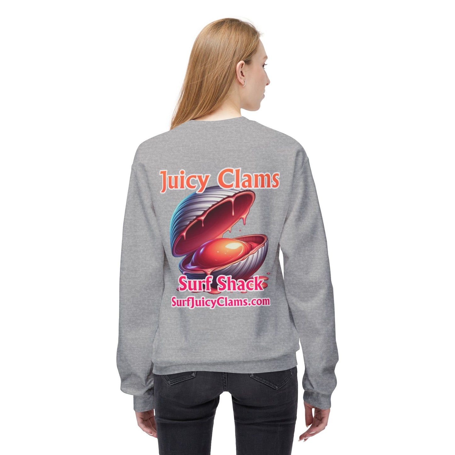 Juicy Clams Unisex Midweight Fleece Crewneck Sweatshirt (L023)