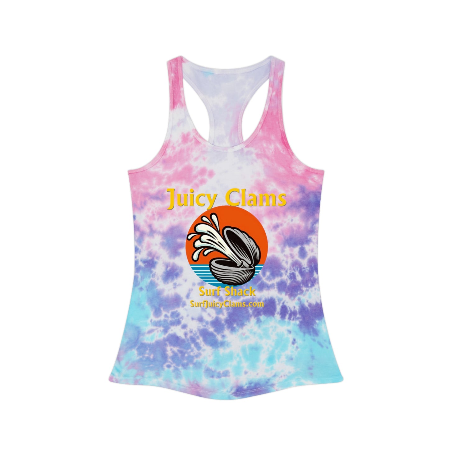 Juicy Clams Tie Dye Racerback Tank Top (L005)