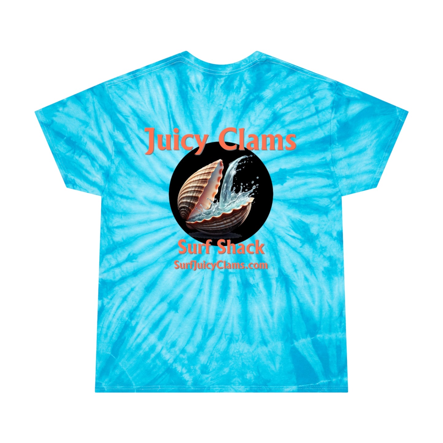 Juicy Clams Unisex Logo Cyclone Tie-Dye T-Shirt (A011)