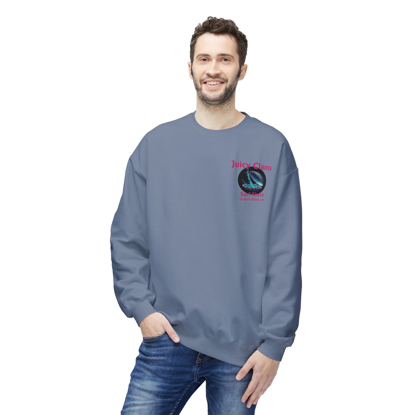 Juicy Clams Unisex Midweight Fleece Crewneck Sweatshirt (L010)