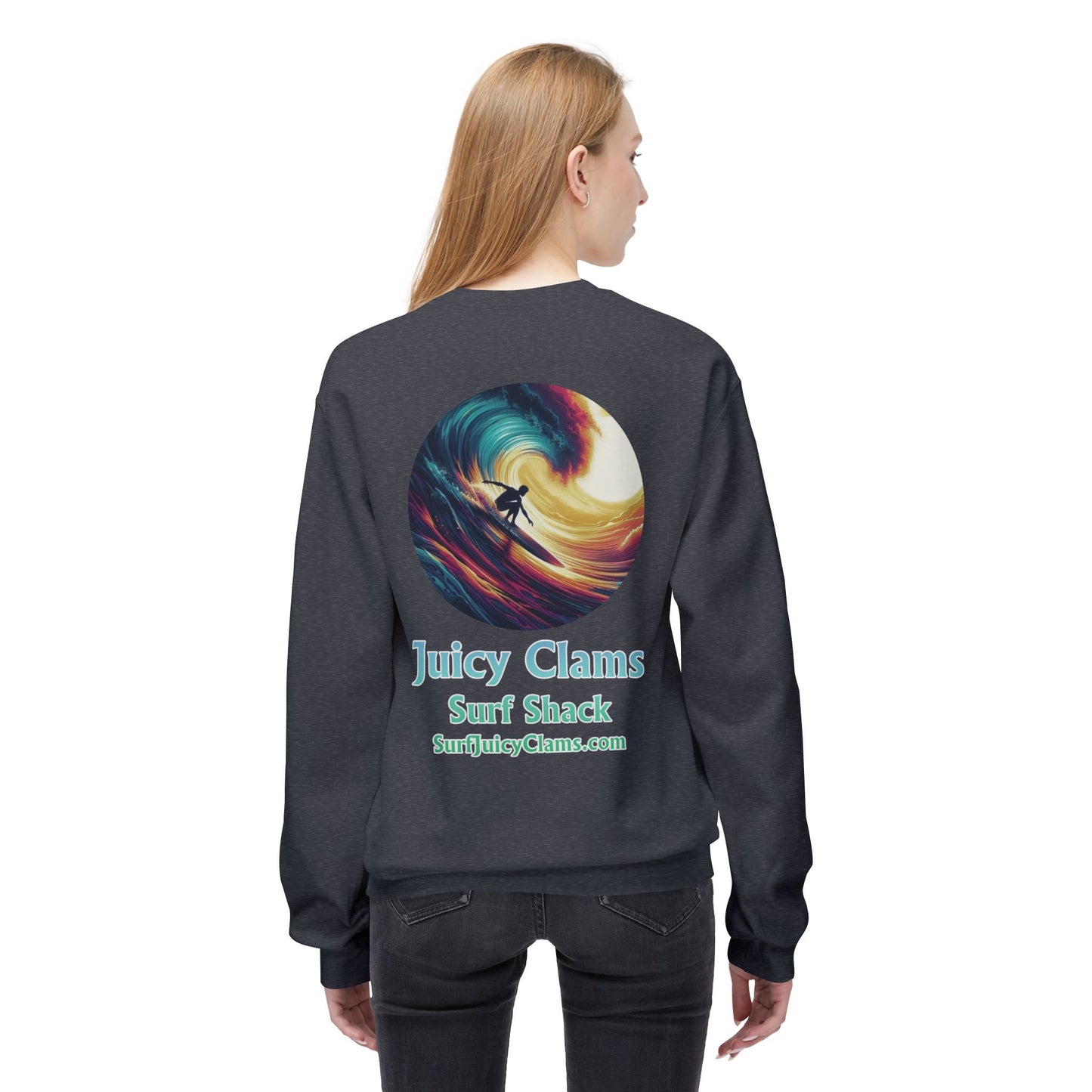 Juicy Clams Unisex Midweight Fleece Crewneck Sweatshirt (V040)