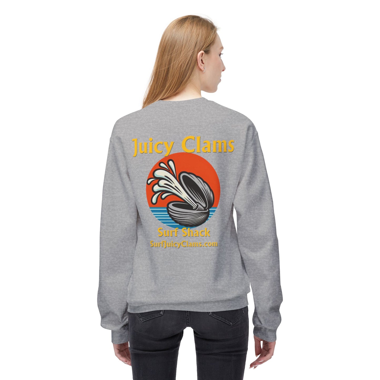 Juicy Clams Unisex Midweight Fleece Crewneck Sweatshirt (L005)