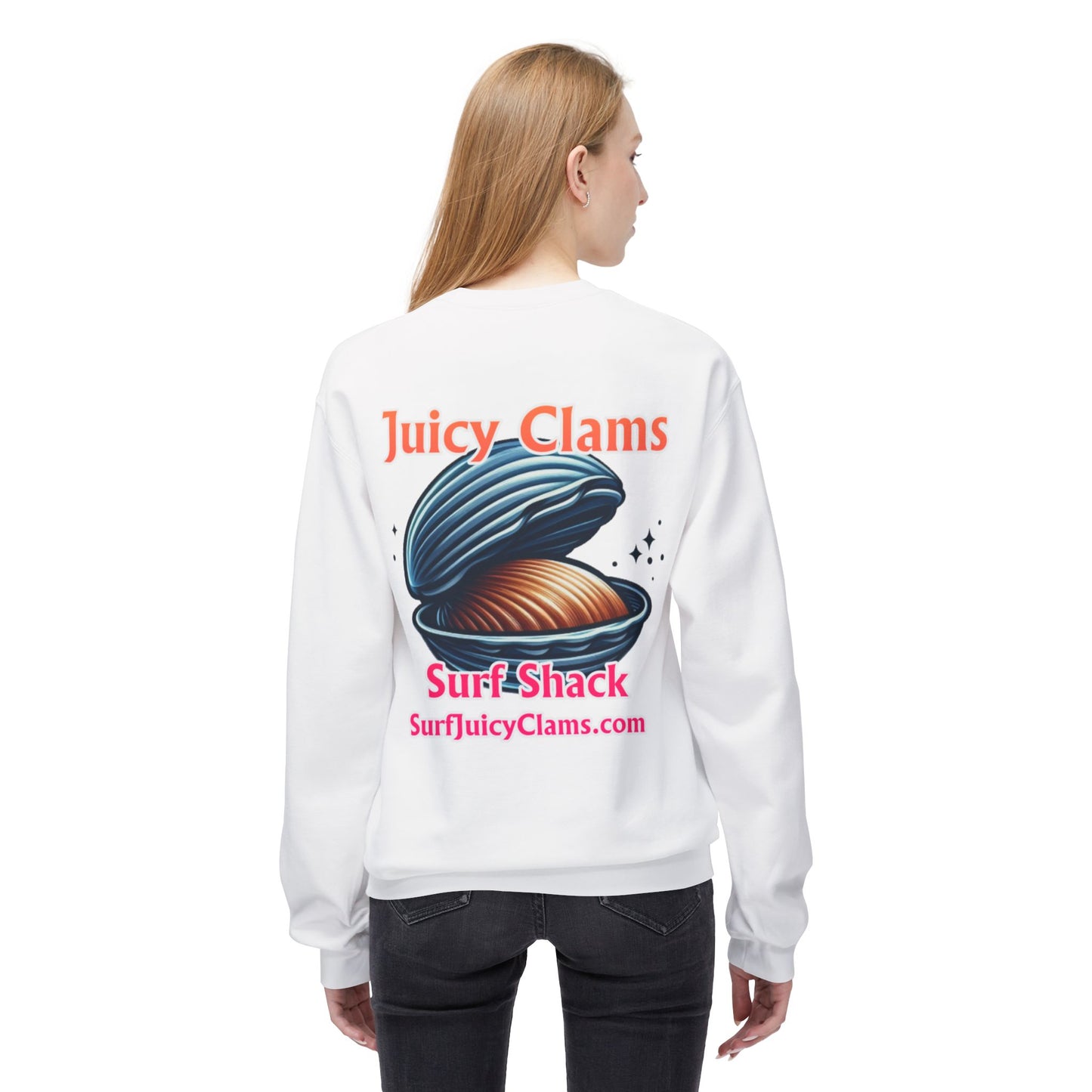 Juicy Clams Unisex Midweight Fleece Crewneck Sweatshirt (L029)