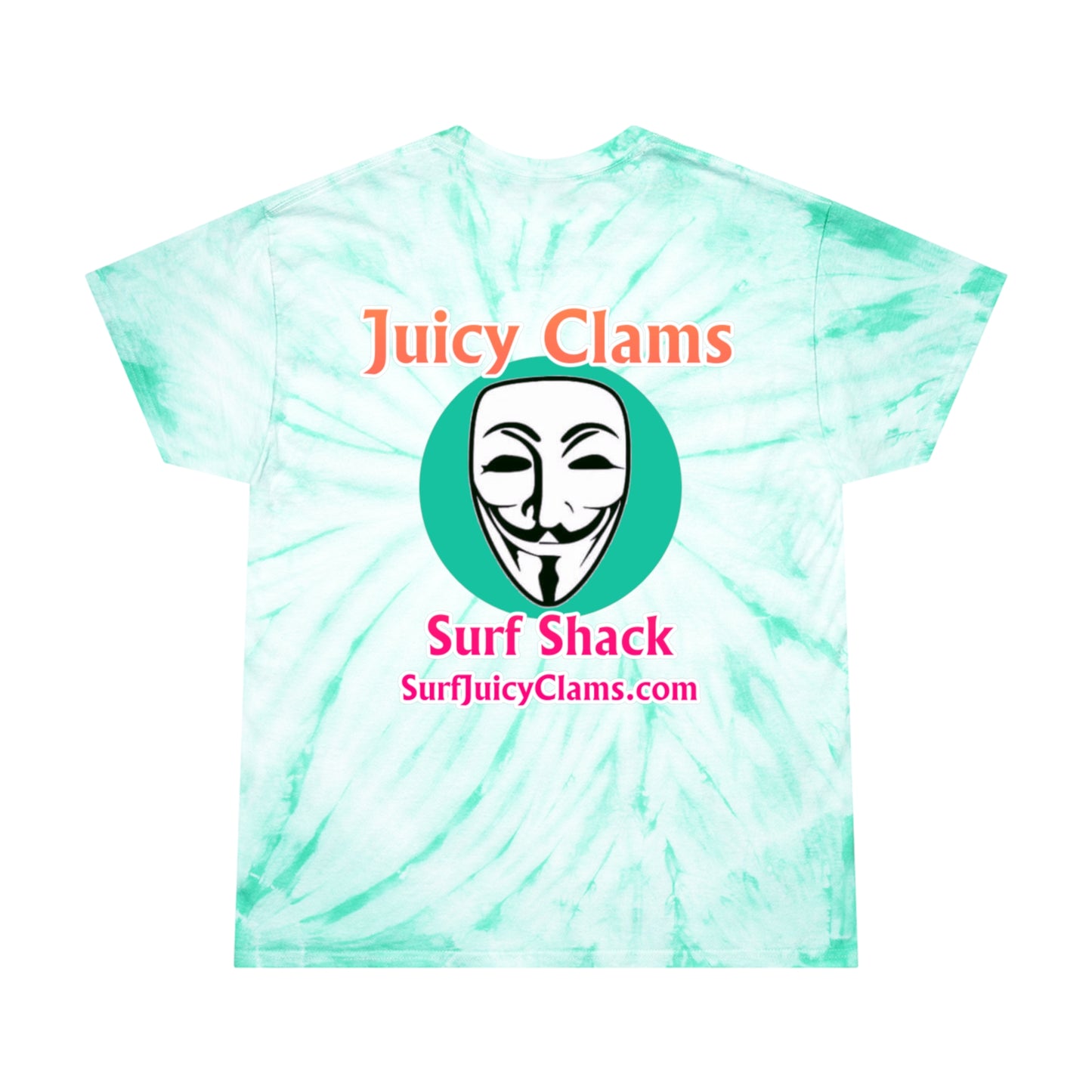 Juicy Clams Unisex Logo Cyclone Tie-Dye T-Shirt (A009)