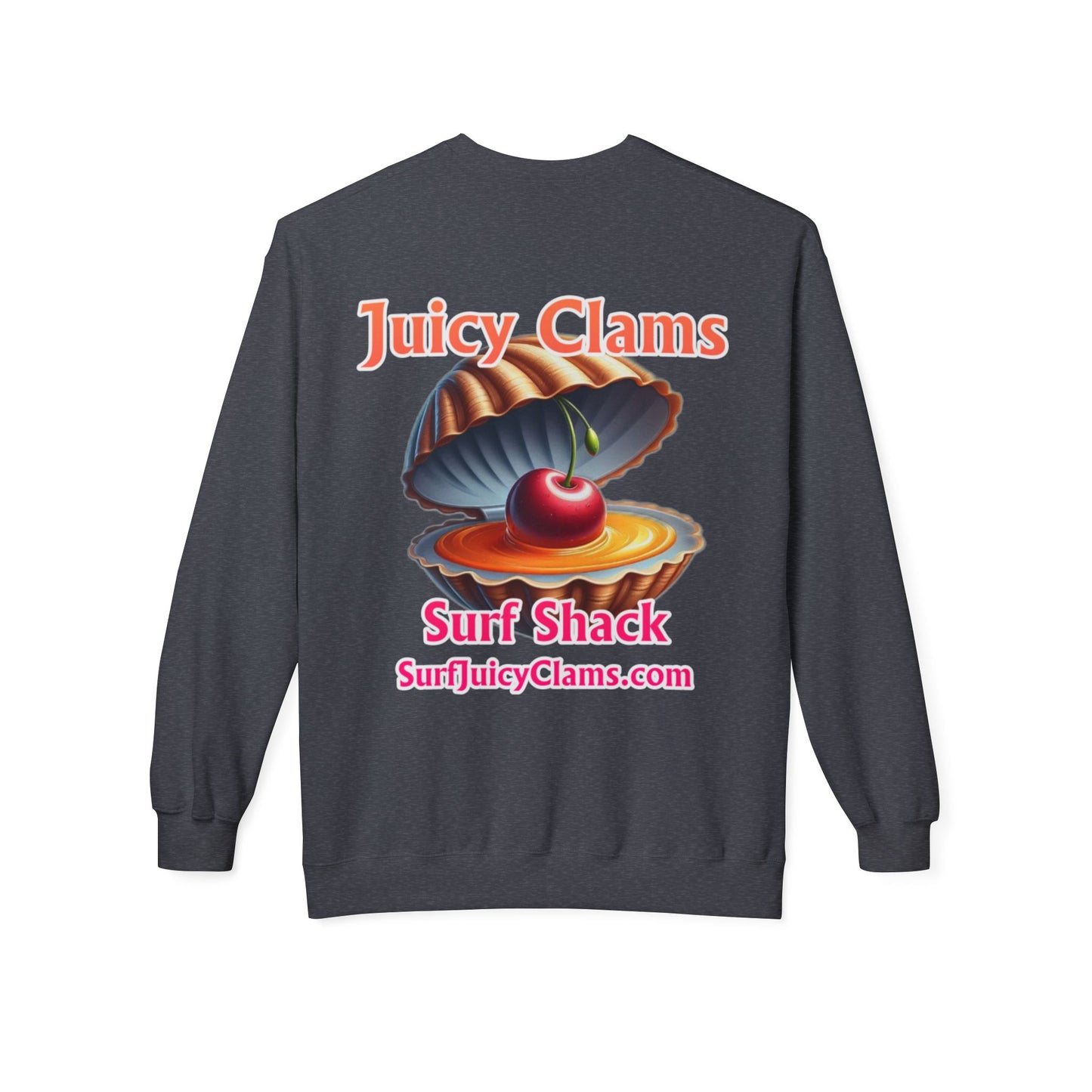 Juicy Clams Unisex Midweight Fleece Crewneck Sweatshirt (L021A)