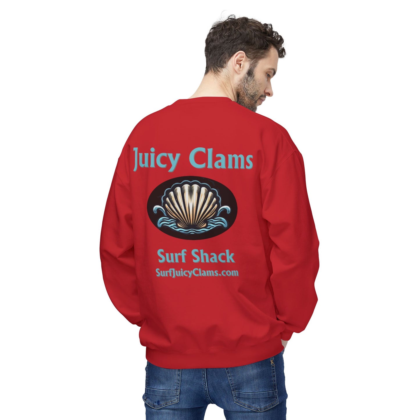 Juicy Clams Unisex Midweight Fleece Crewneck Sweatshirt (L003)