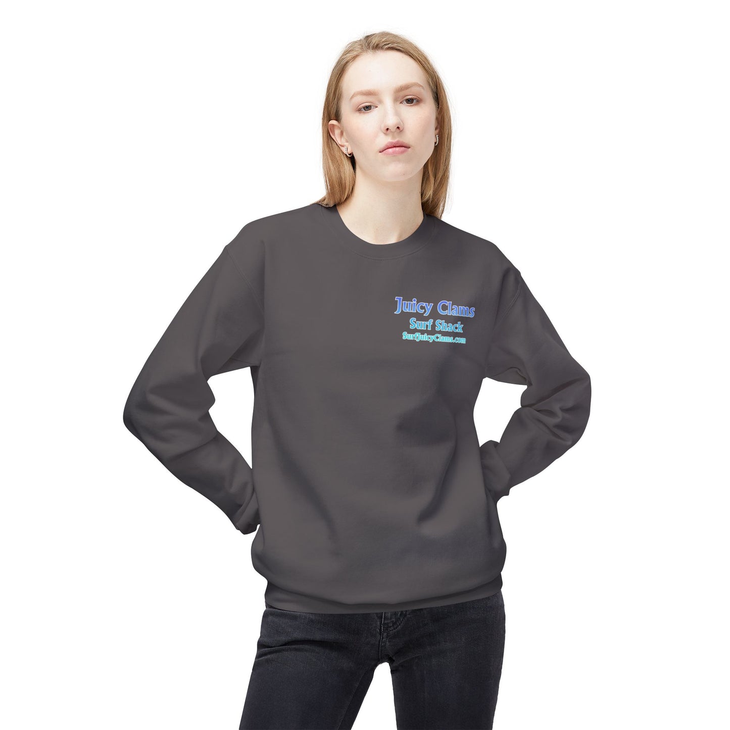 Juicy Clams Unisex Midweight Fleece Crewneck Sweatshirt (D002)