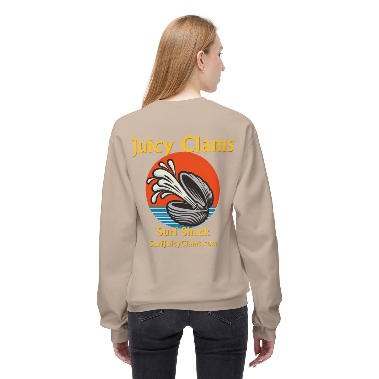 Juicy Clams Unisex Midweight Fleece Crewneck Sweatshirt (L005)