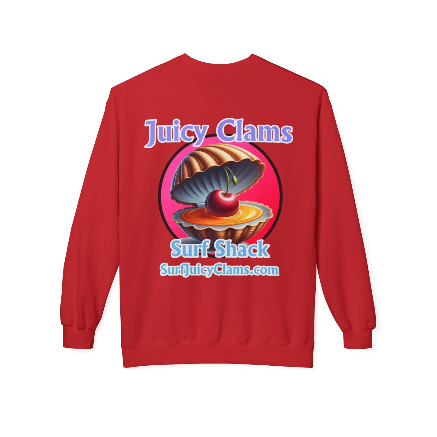 Juicy Clams Unisex Midweight Fleece Crewneck Sweatshirt (L021)