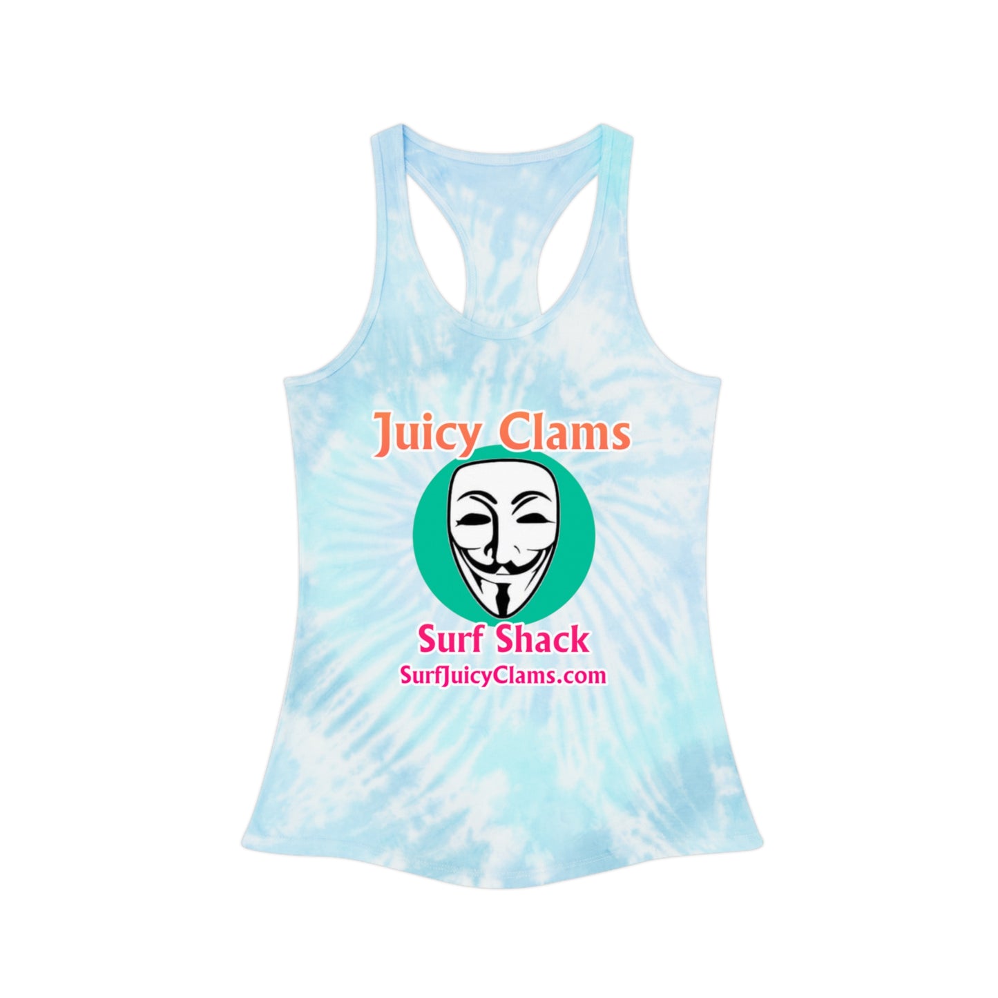 Juicy Clams Tie Dye Racerback Tank Top (L030)