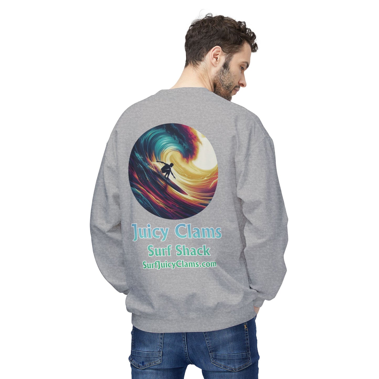 Juicy Clams Unisex Midweight Fleece Crewneck Sweatshirt (V040)