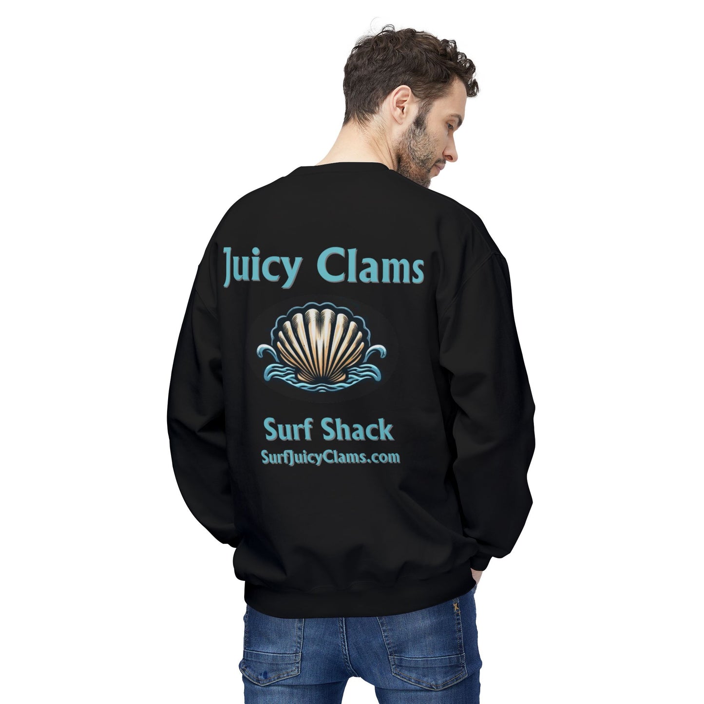 Juicy Clams Unisex Midweight Fleece Crewneck Sweatshirt (L003)