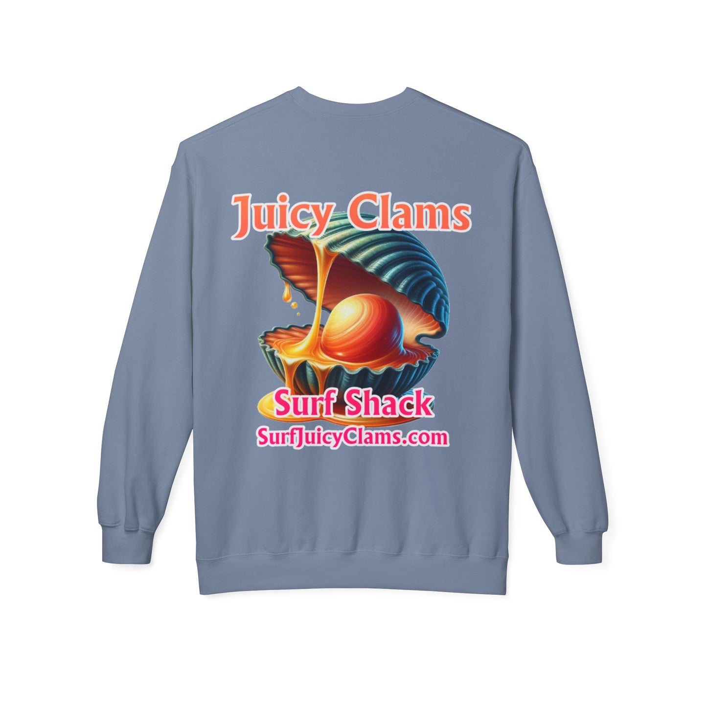 Juicy Clams Unisex Midweight Fleece Crewneck Sweatshirt (L027)