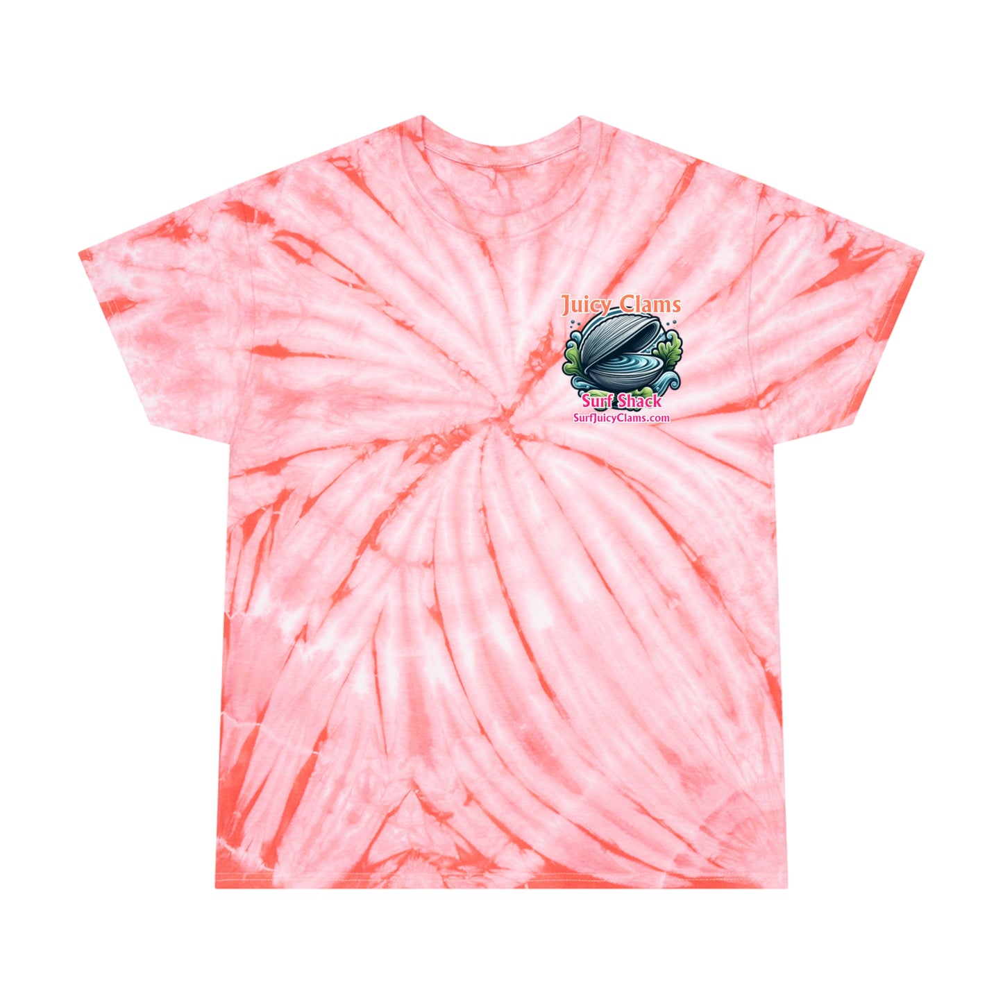 Juicy Clams Unisex Logo Cyclone Tie-Dye T-Shirt (A013)