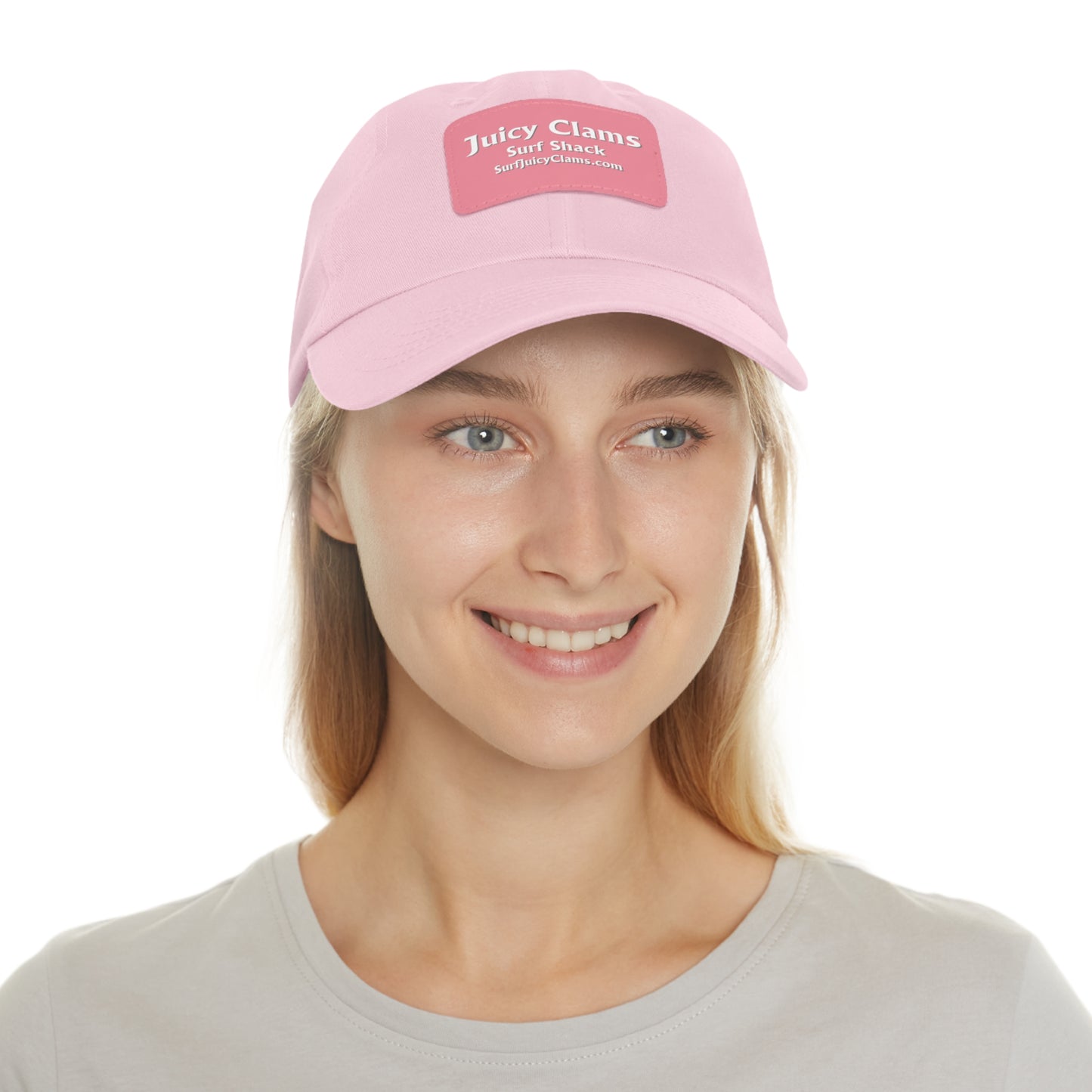 Juicy Clams Ball Cap with Pink Patch