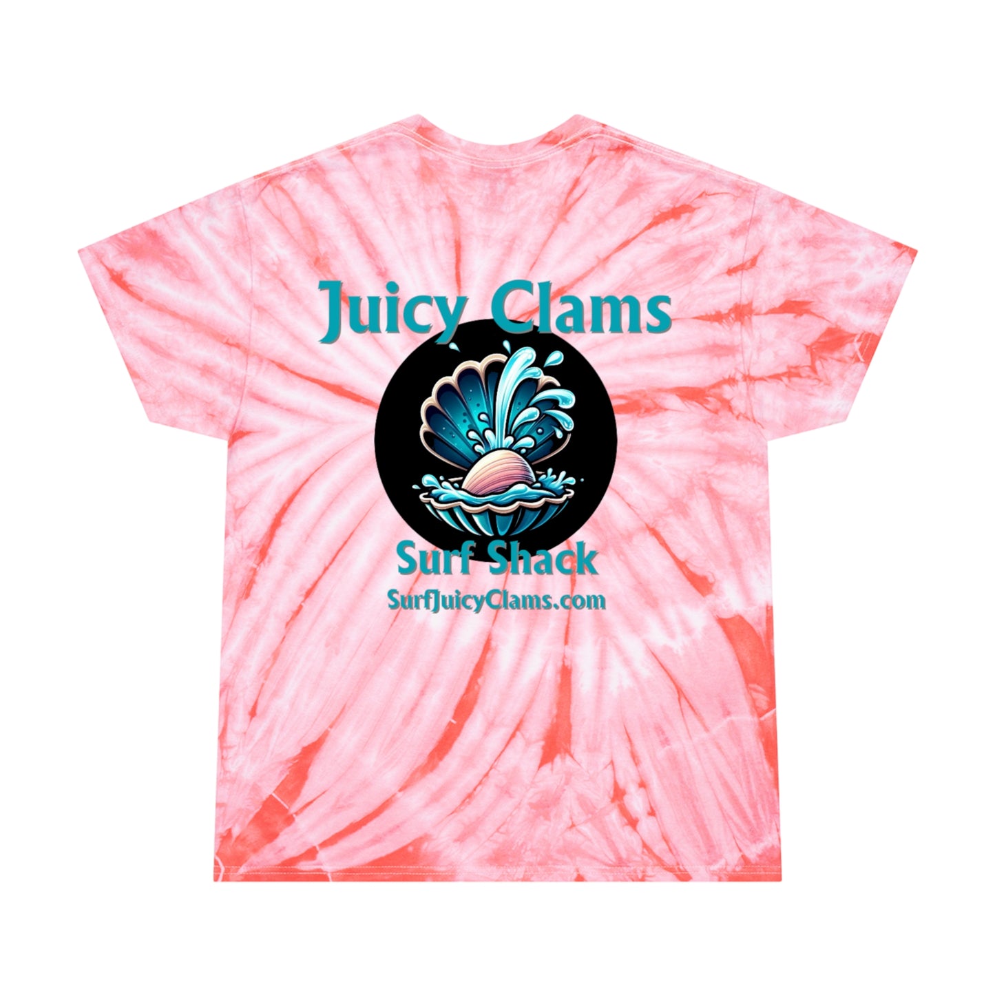 Juicy Clams Unisex Logo Cyclone Tie-Dye T-Shirt (A004)