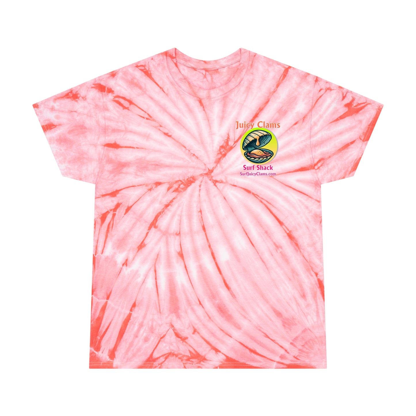 Juicy Clams Unisex Logo Cyclone Tie-Dye T-Shirt (A010)