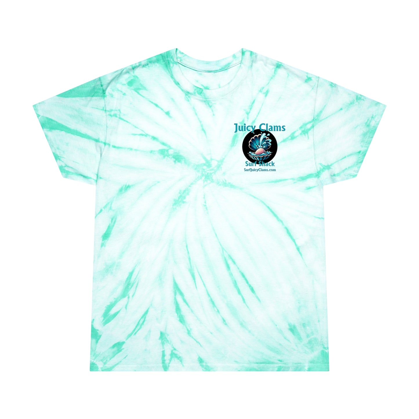Juicy Clams Unisex Logo Cyclone Tie-Dye T-Shirt (A004)