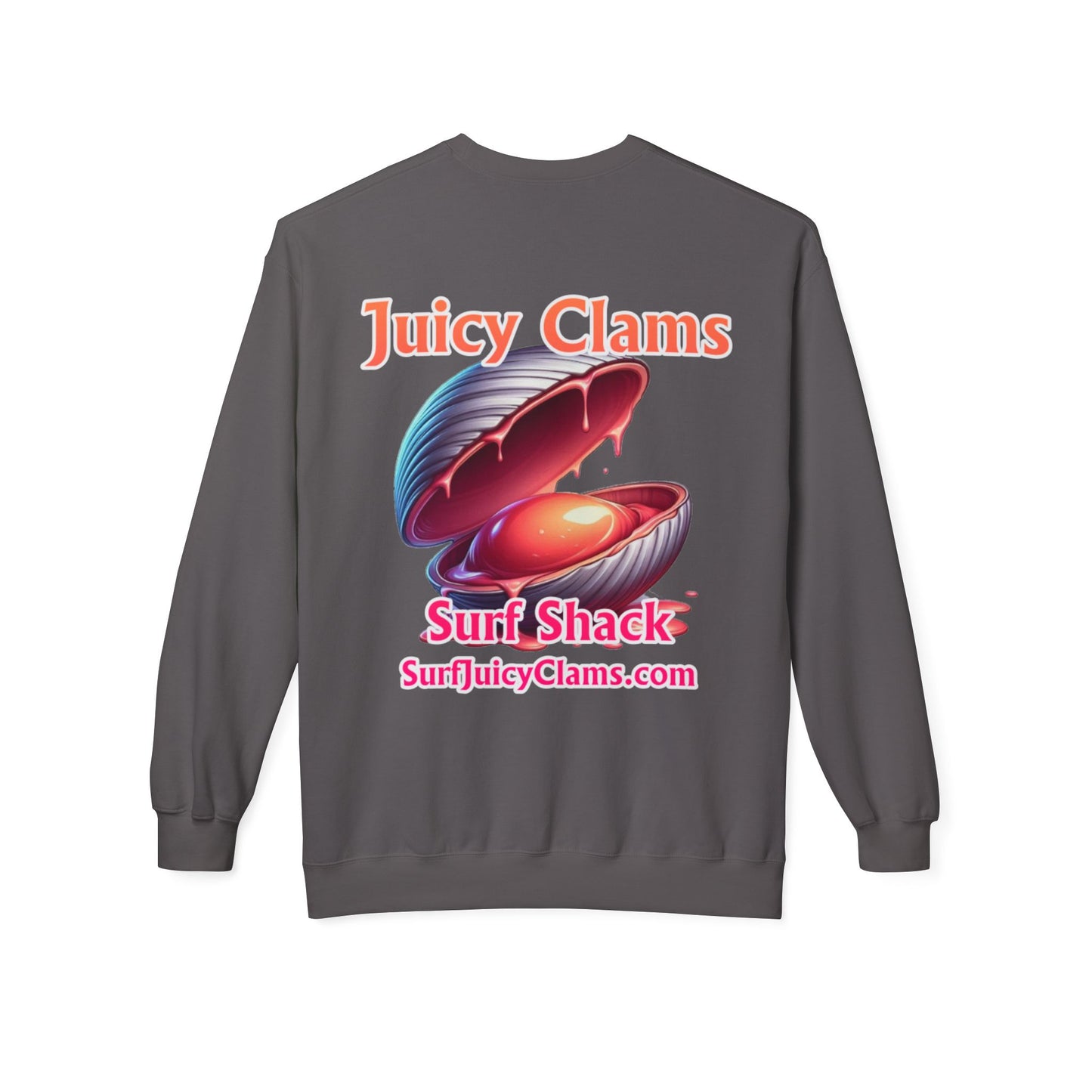 Juicy Clams Unisex Midweight Fleece Crewneck Sweatshirt (L023)