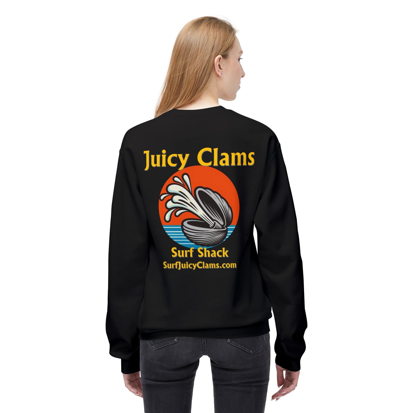 Juicy Clams Unisex Midweight Fleece Crewneck Sweatshirt (L005)