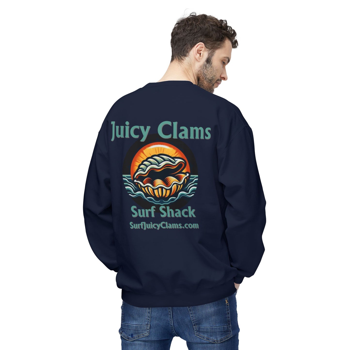 Juicy Clams Unisex Midweight Fleece Crewneck Sweatshirt (L002)