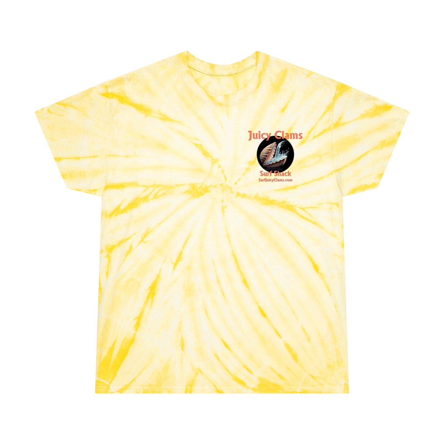 Juicy Clams Unisex Logo Cyclone Tie-Dye T-Shirt (A011)