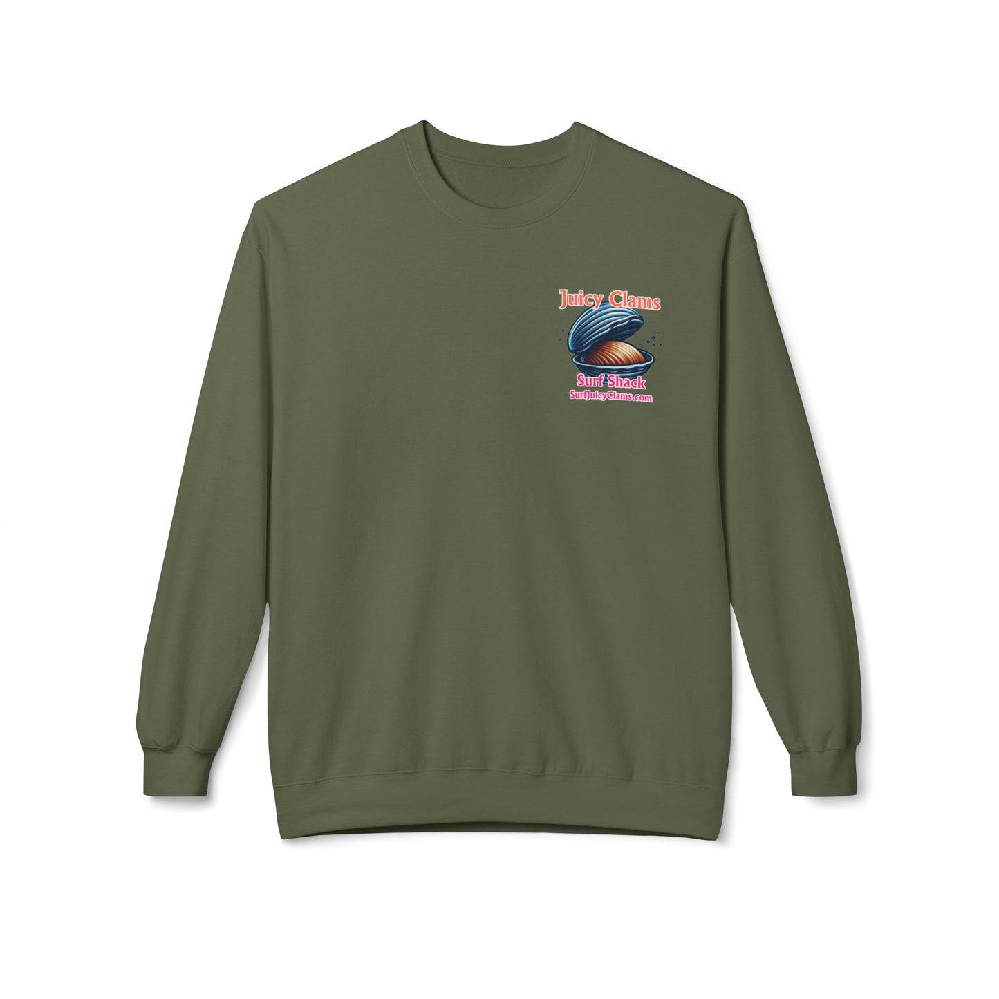 Juicy Clams Unisex Midweight Fleece Crewneck Sweatshirt (L029)