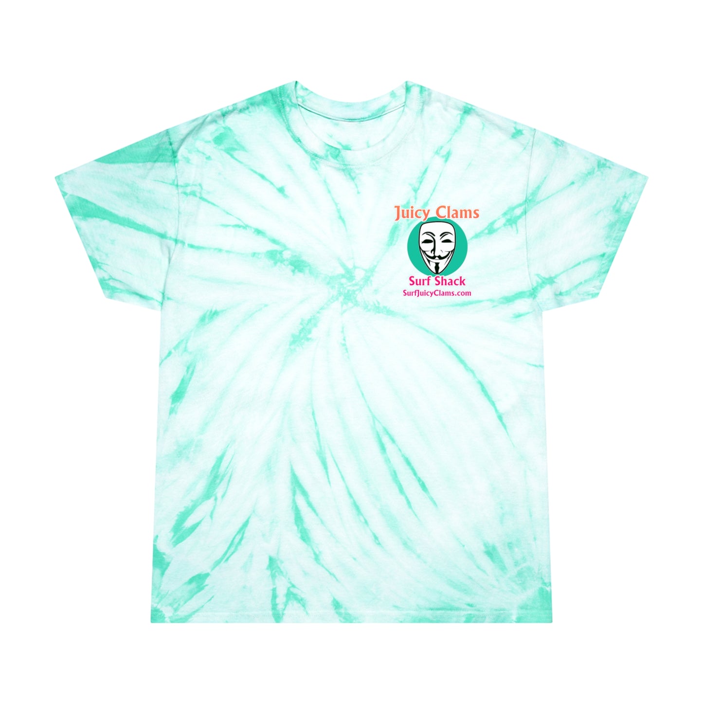 Juicy Clams Unisex Logo Cyclone Tie-Dye T-Shirt (A009)
