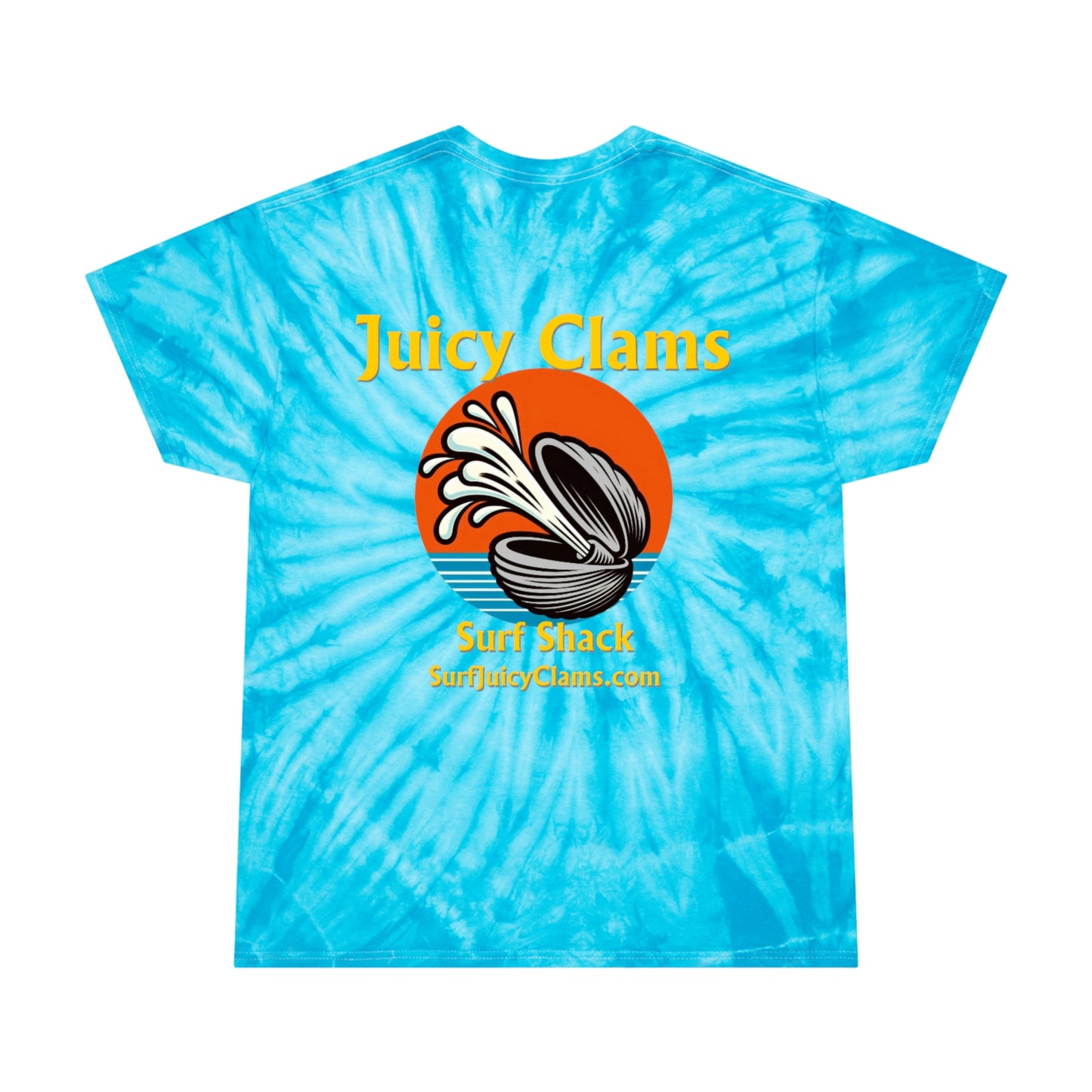 Juicy Clams Unisex Logo Cyclone Tie-Dye T-Shirt (A005)