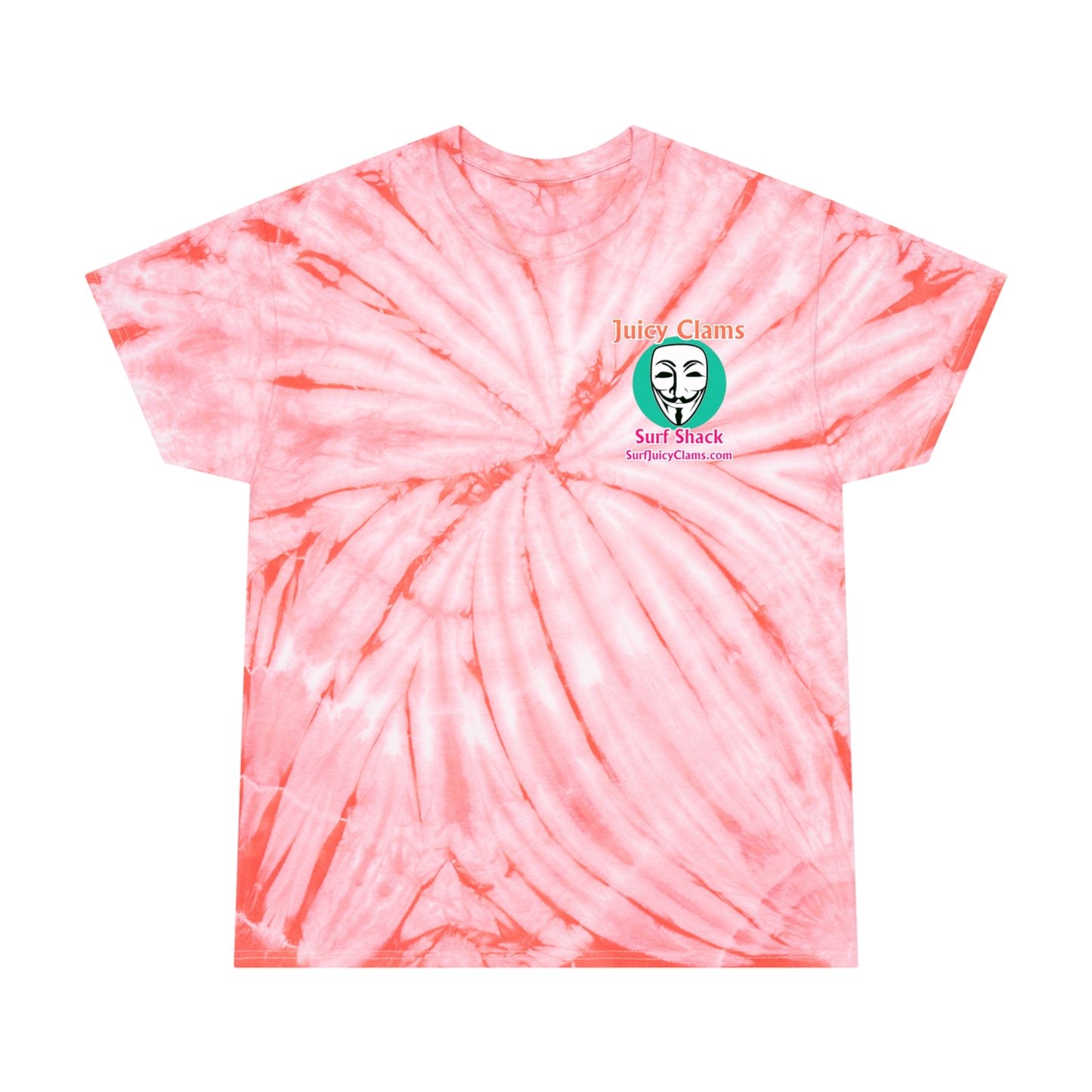 Juicy Clams Unisex Logo Cyclone Tie-Dye T-Shirt (A009)