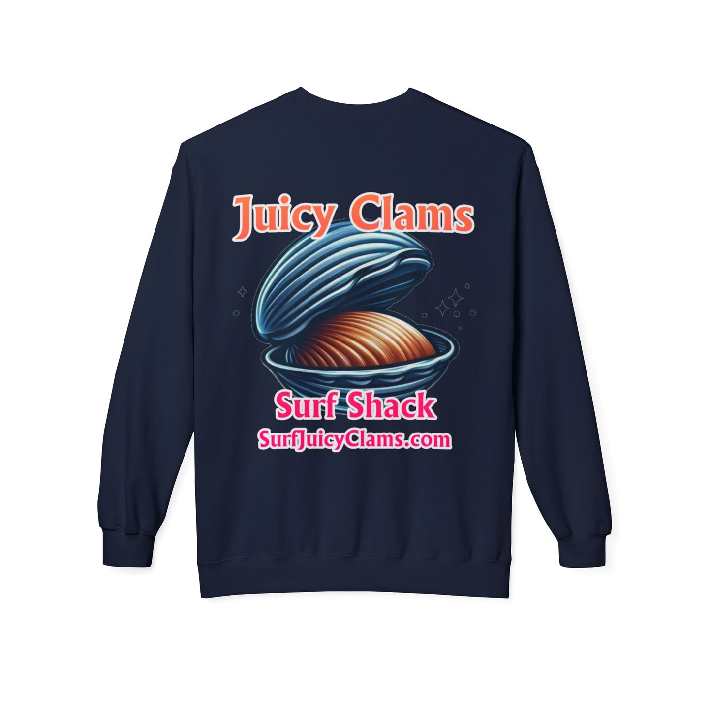 Juicy Clams Unisex Midweight Fleece Crewneck Sweatshirt (L029)