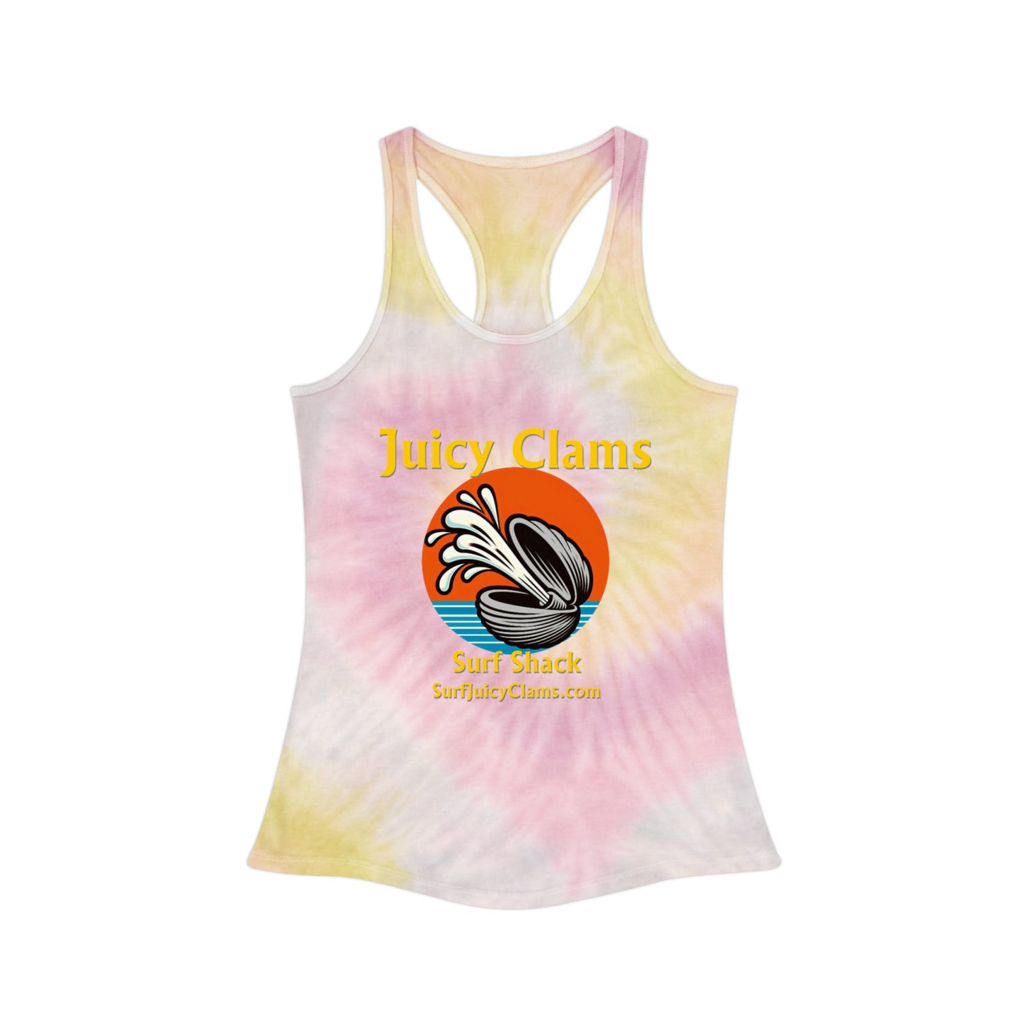 Juicy Clams Tie Dye Racerback Tank Top (L005)