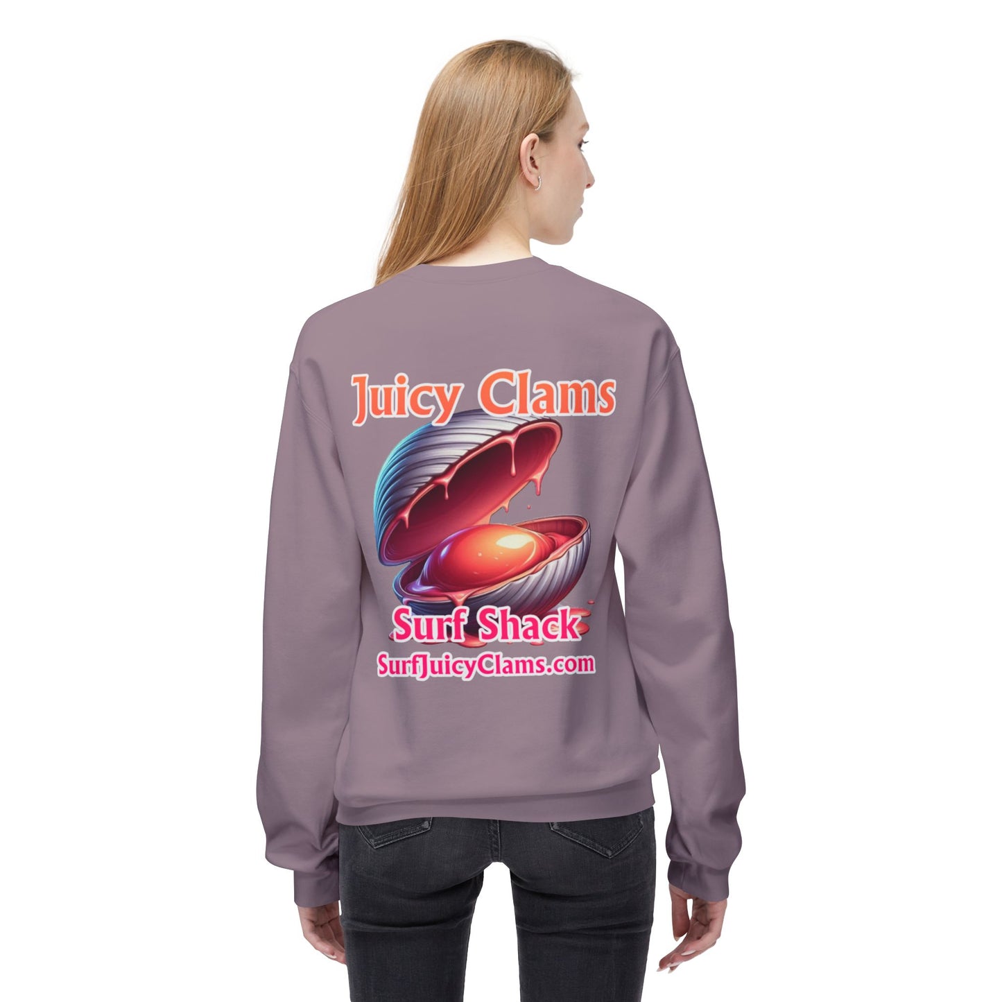 Juicy Clams Unisex Midweight Fleece Crewneck Sweatshirt (L023)