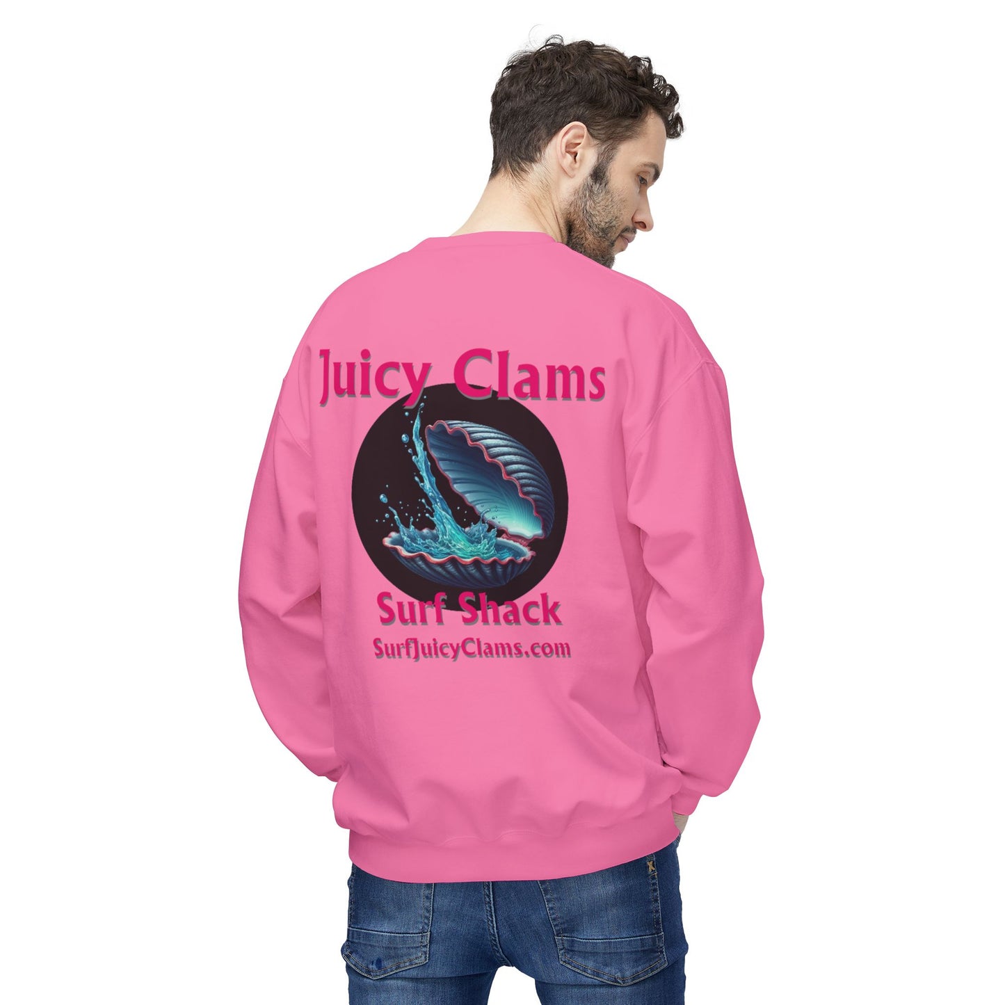 Juicy Clams Unisex Midweight Fleece Crewneck Sweatshirt (L010)