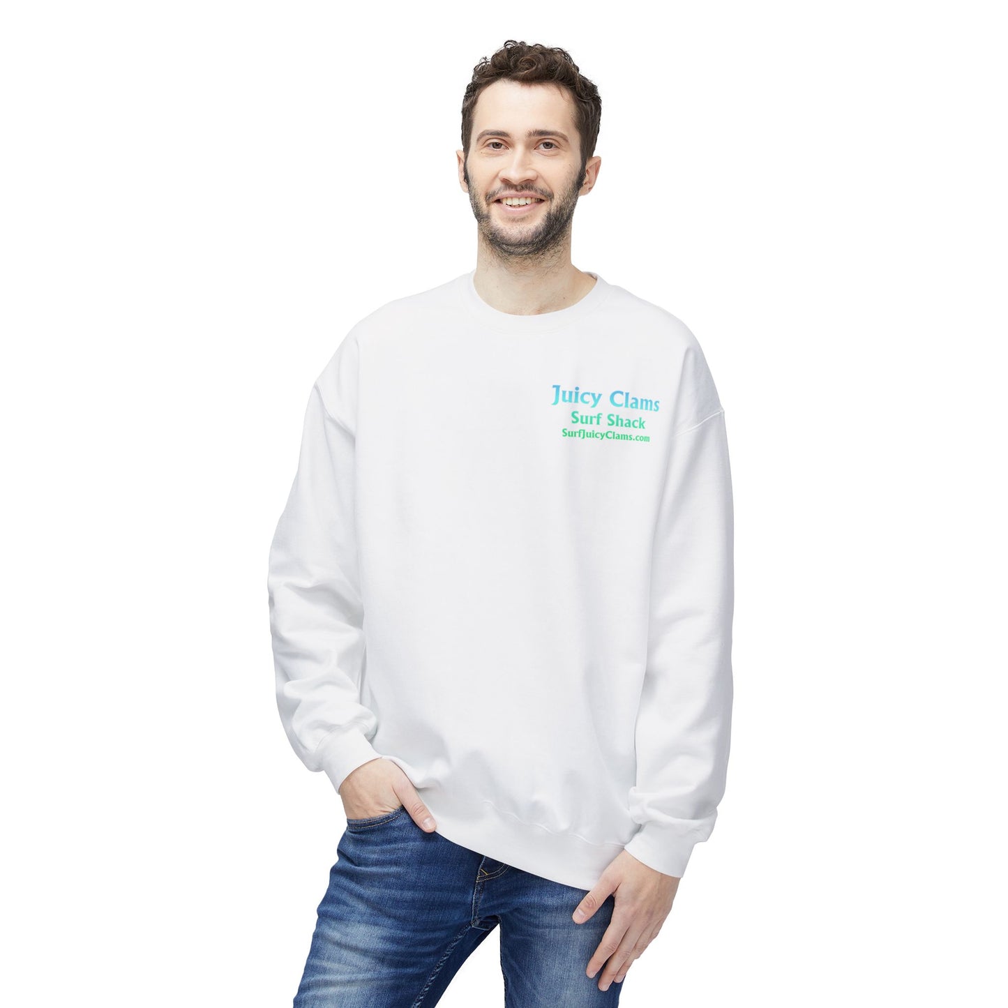 Juicy Clams Unisex Midweight Fleece Crewneck Sweatshirt (V040)