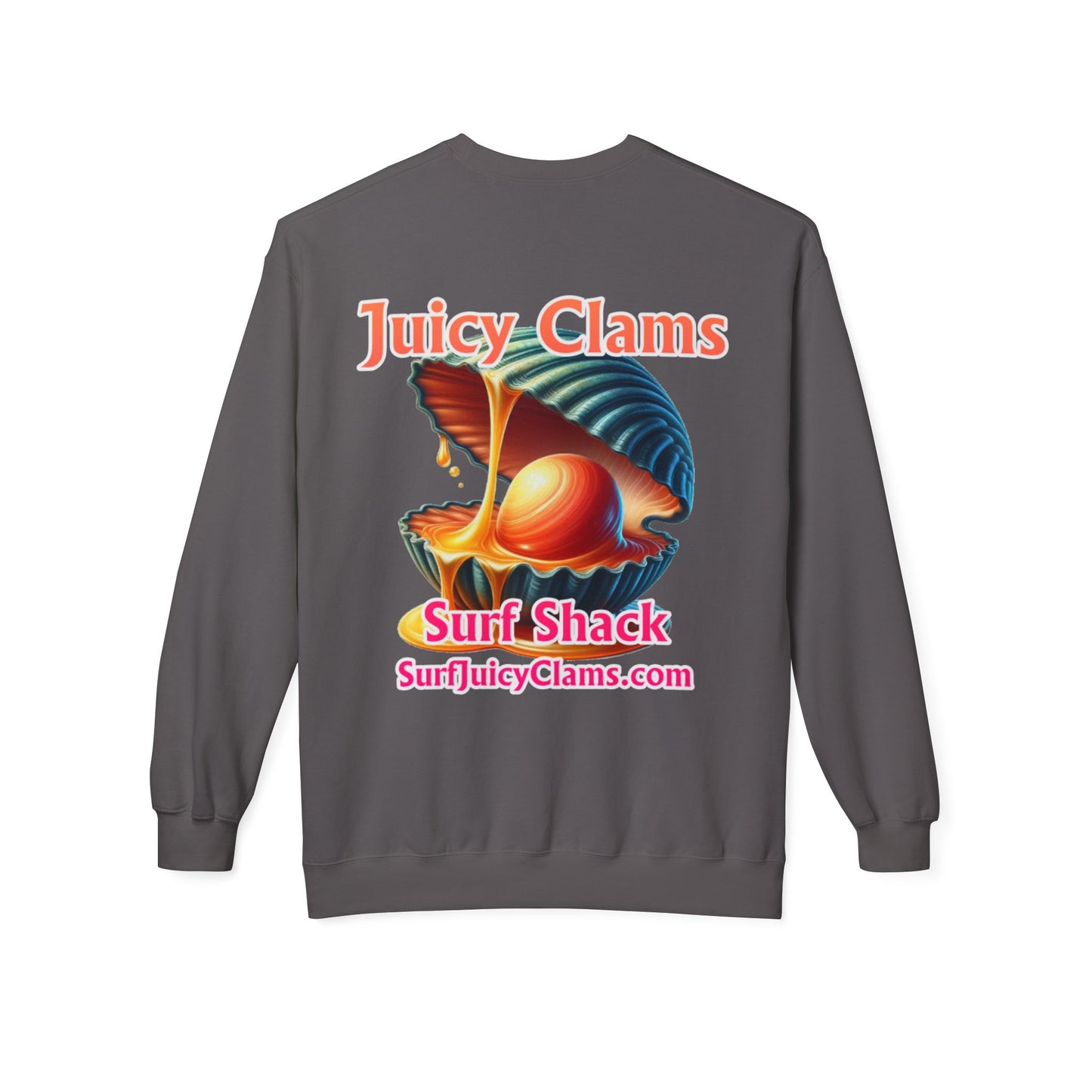 Juicy Clams Unisex Midweight Fleece Crewneck Sweatshirt (L027)