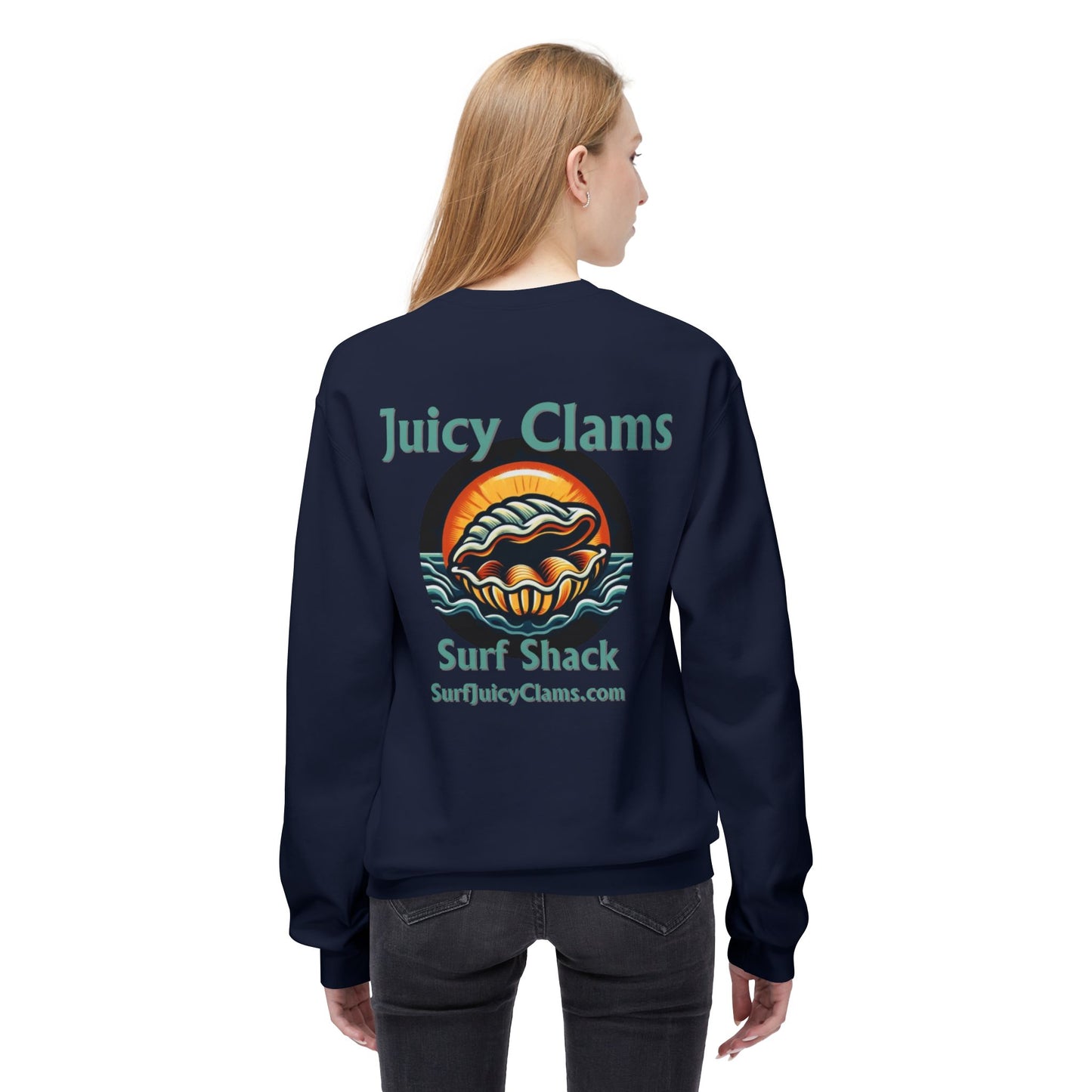 Juicy Clams Unisex Midweight Fleece Crewneck Sweatshirt (L002)