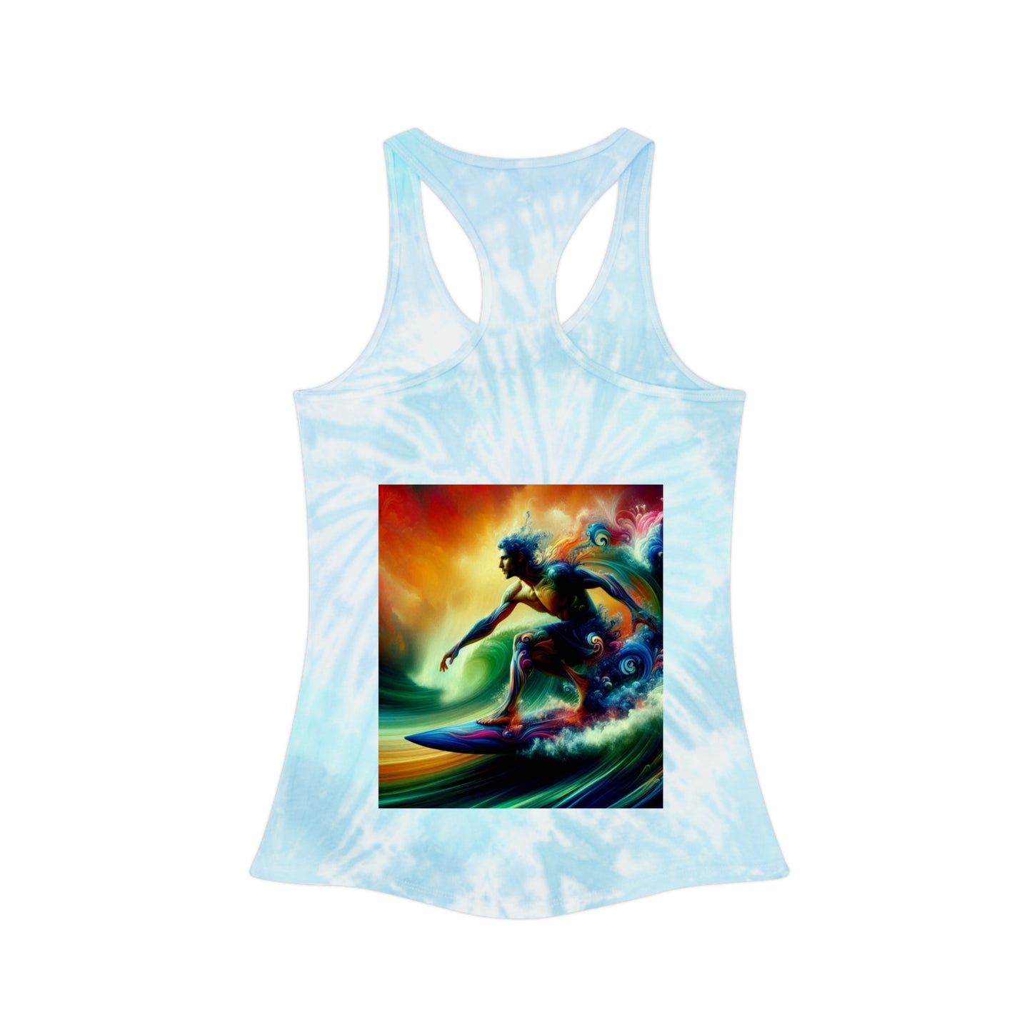 Juicy Clams Tie Dye Racerback Tank Top (D047)