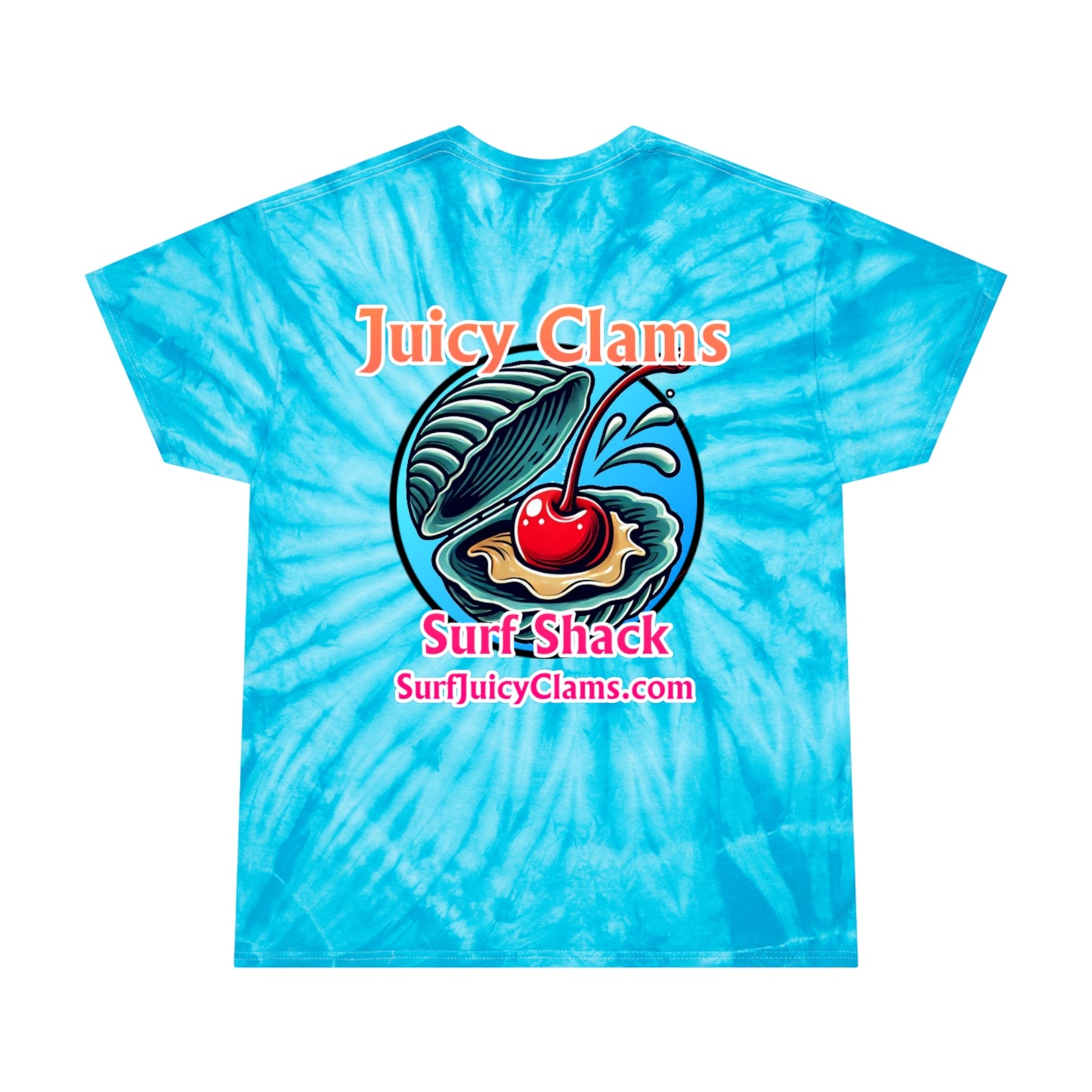 Juicy Clams Unisex Logo Cyclone Tie-Dye T-Shirt (A003)