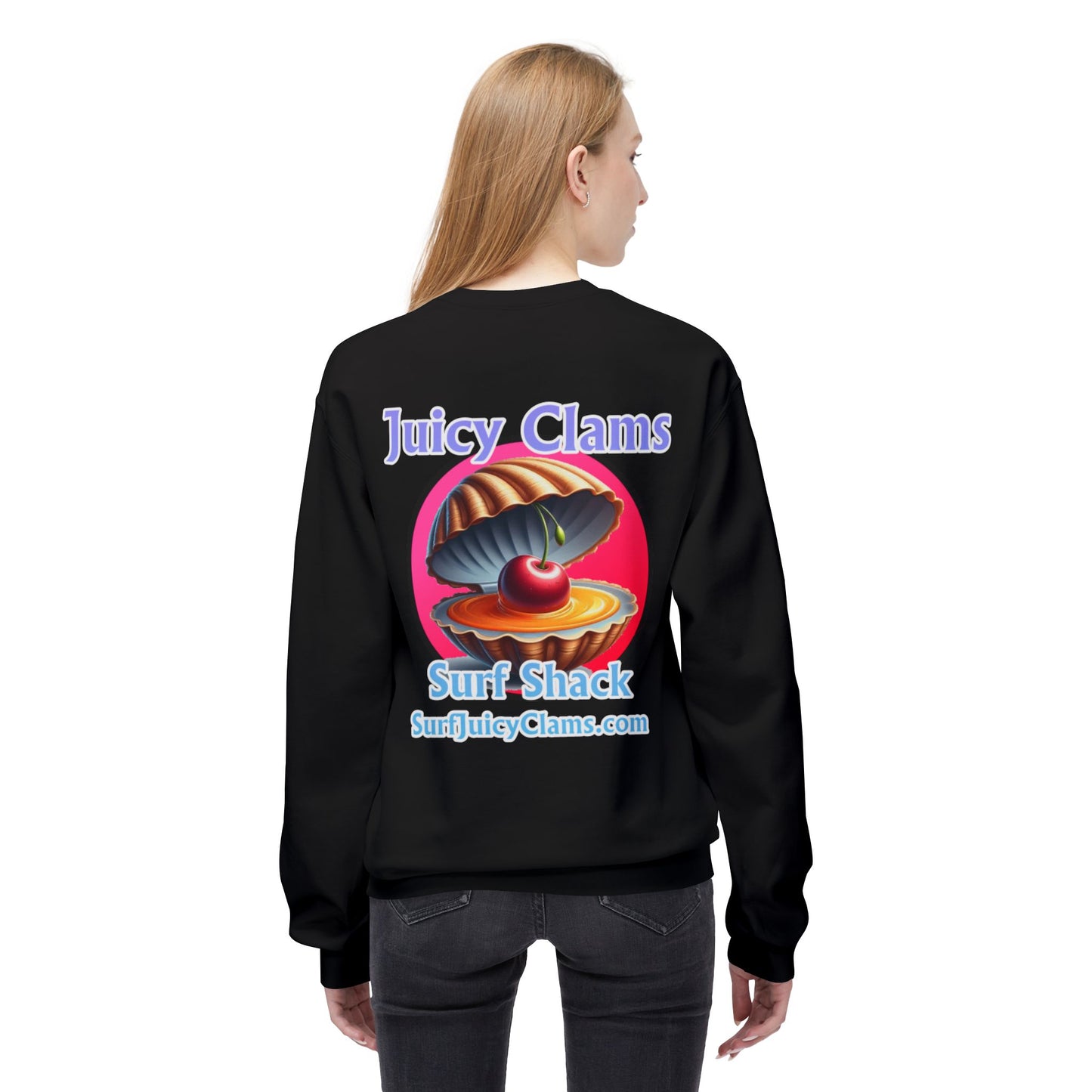 Juicy Clams Unisex Midweight Fleece Crewneck Sweatshirt (L021)