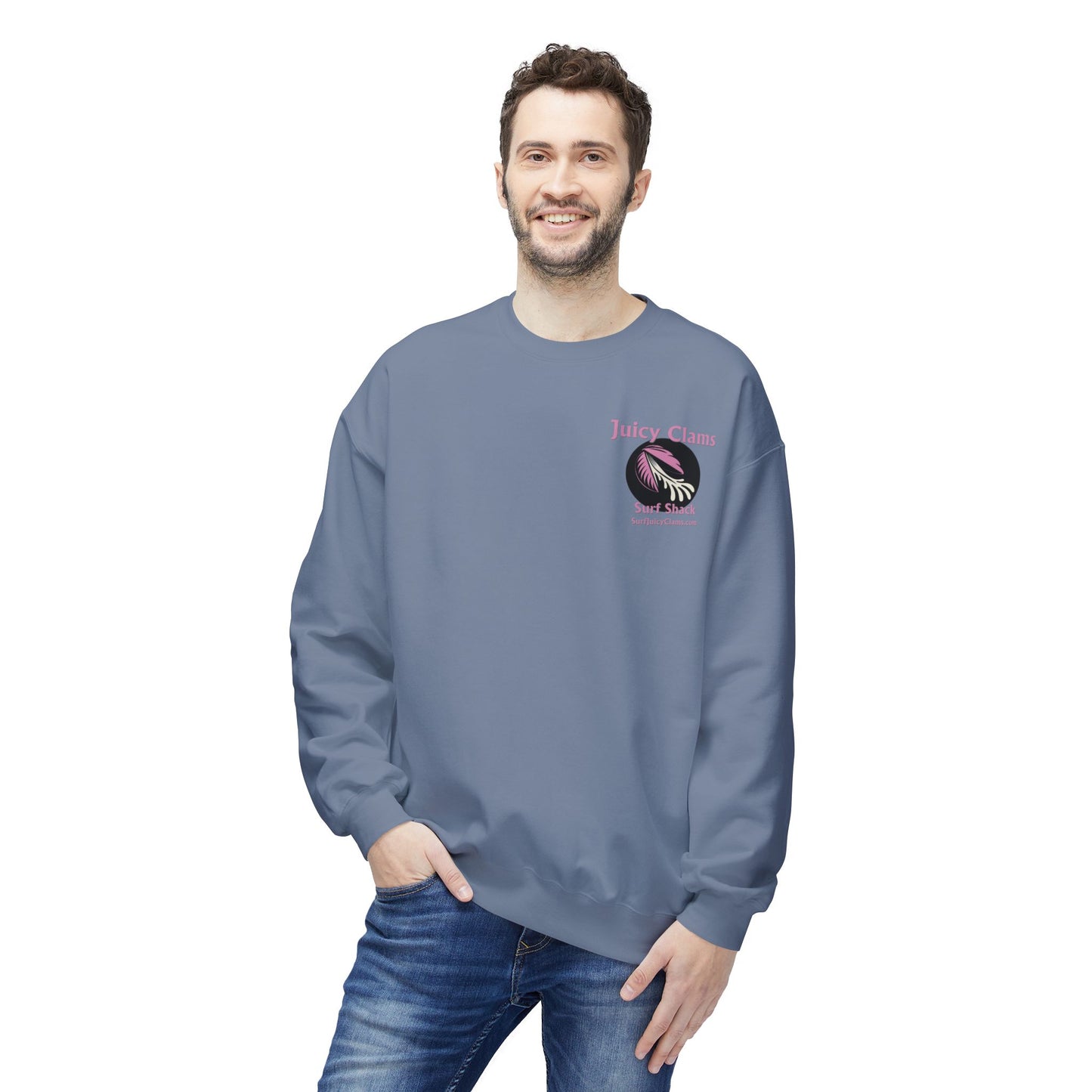 Juicy Clams Unisex Midweight Fleece Crewneck Sweatshirt (L001)