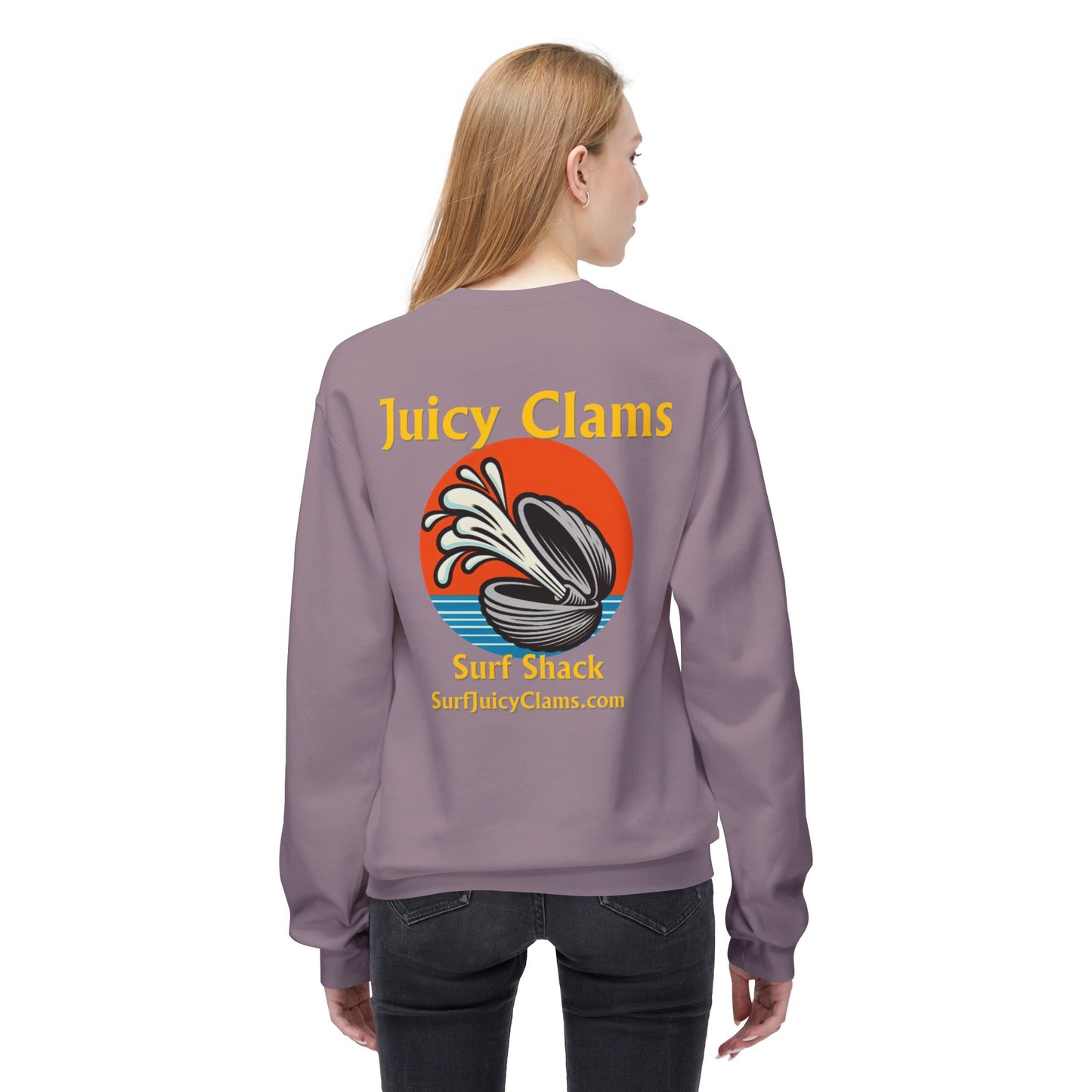 Juicy Clams Unisex Midweight Fleece Crewneck Sweatshirt (L005)