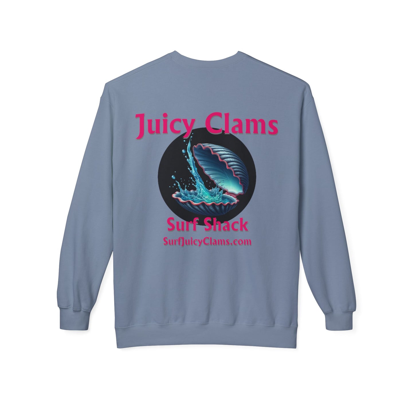 Juicy Clams Unisex Midweight Fleece Crewneck Sweatshirt (L010)