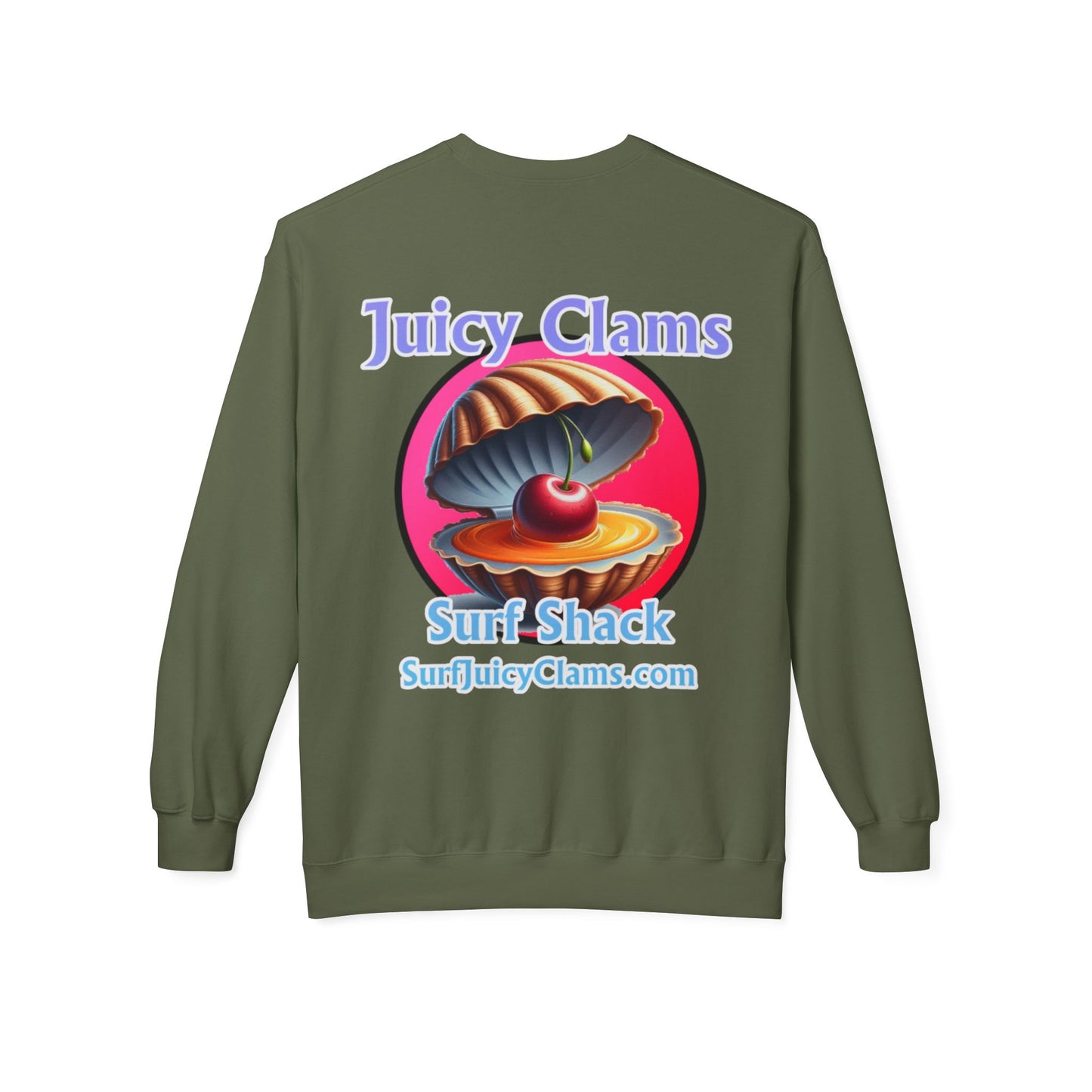 Juicy Clams Unisex Midweight Fleece Crewneck Sweatshirt (L021)