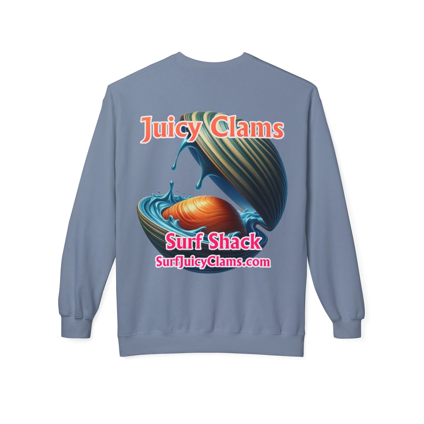 Juicy Clams Unisex Midweight Fleece Crewneck Sweatshirt (L028)