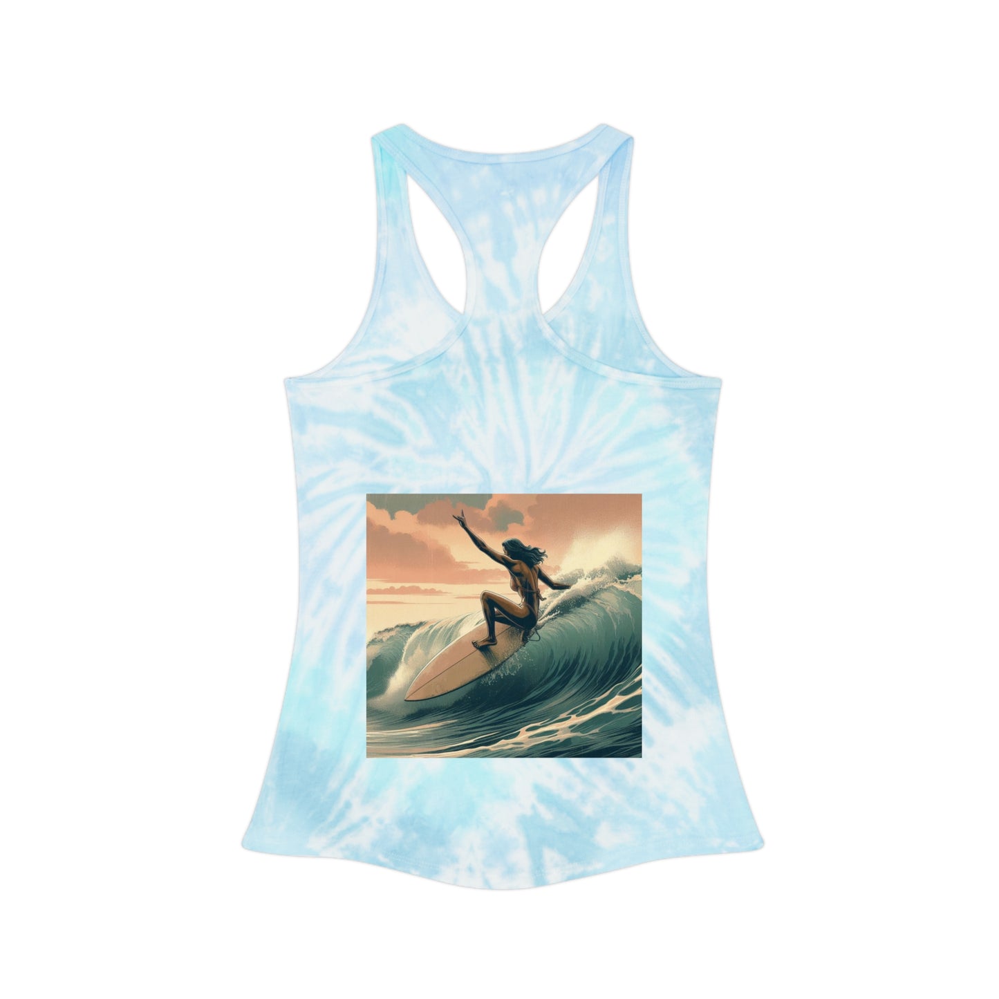 Juicy Clams Tie Dye Racerback Tank Top (V046)