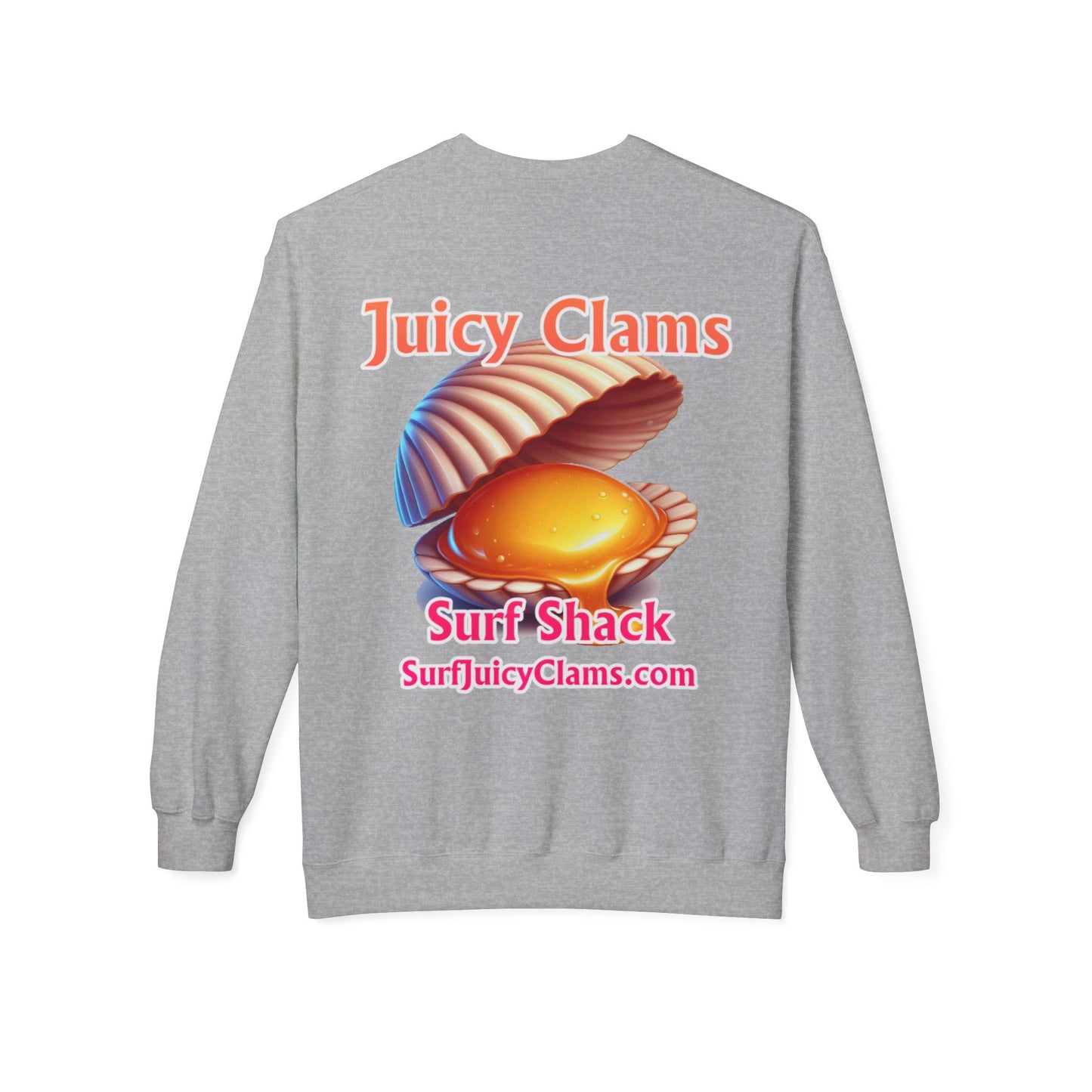 Juicy Clams Unisex Midweight Fleece Crewneck Sweatshirt (L025)