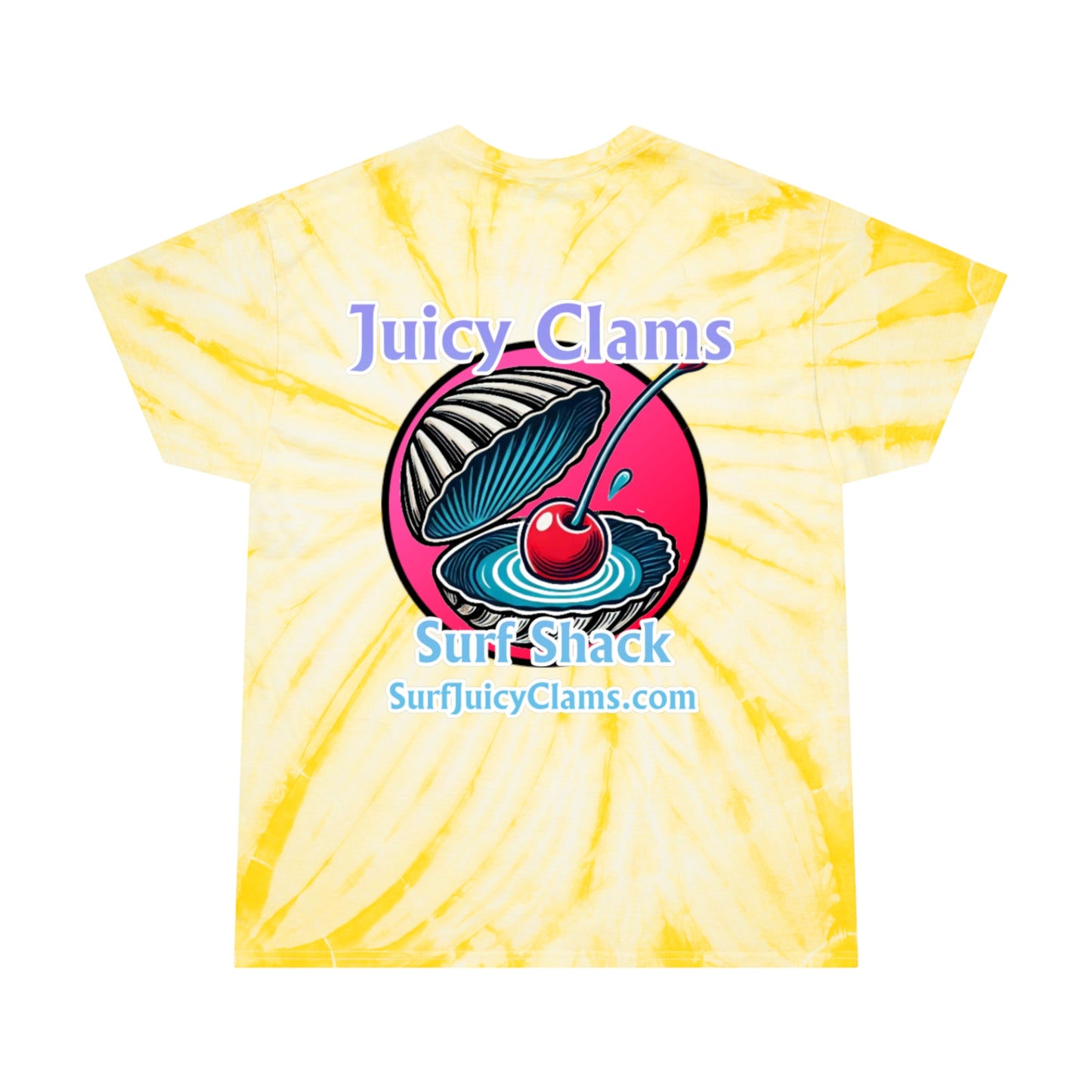 Juicy Clams Unisex Logo Cyclone Tie-Dye T-Shirt (A008)